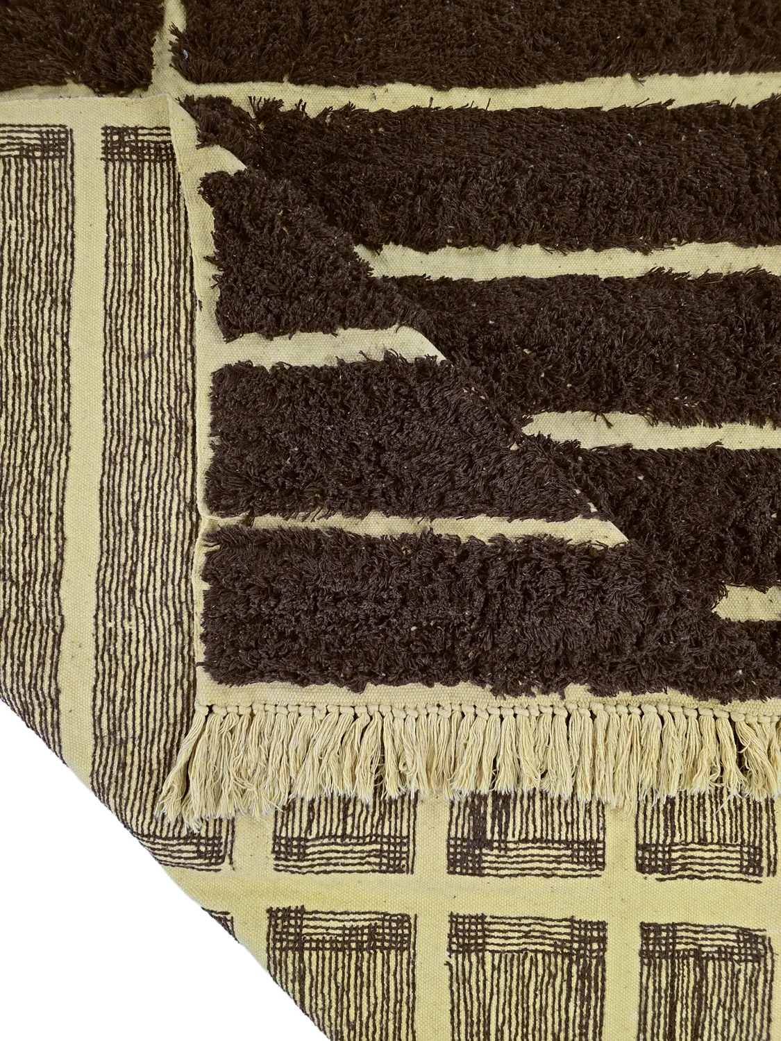 Tapis shaggy - Ikara Natural Cotton Shaggy (marron)