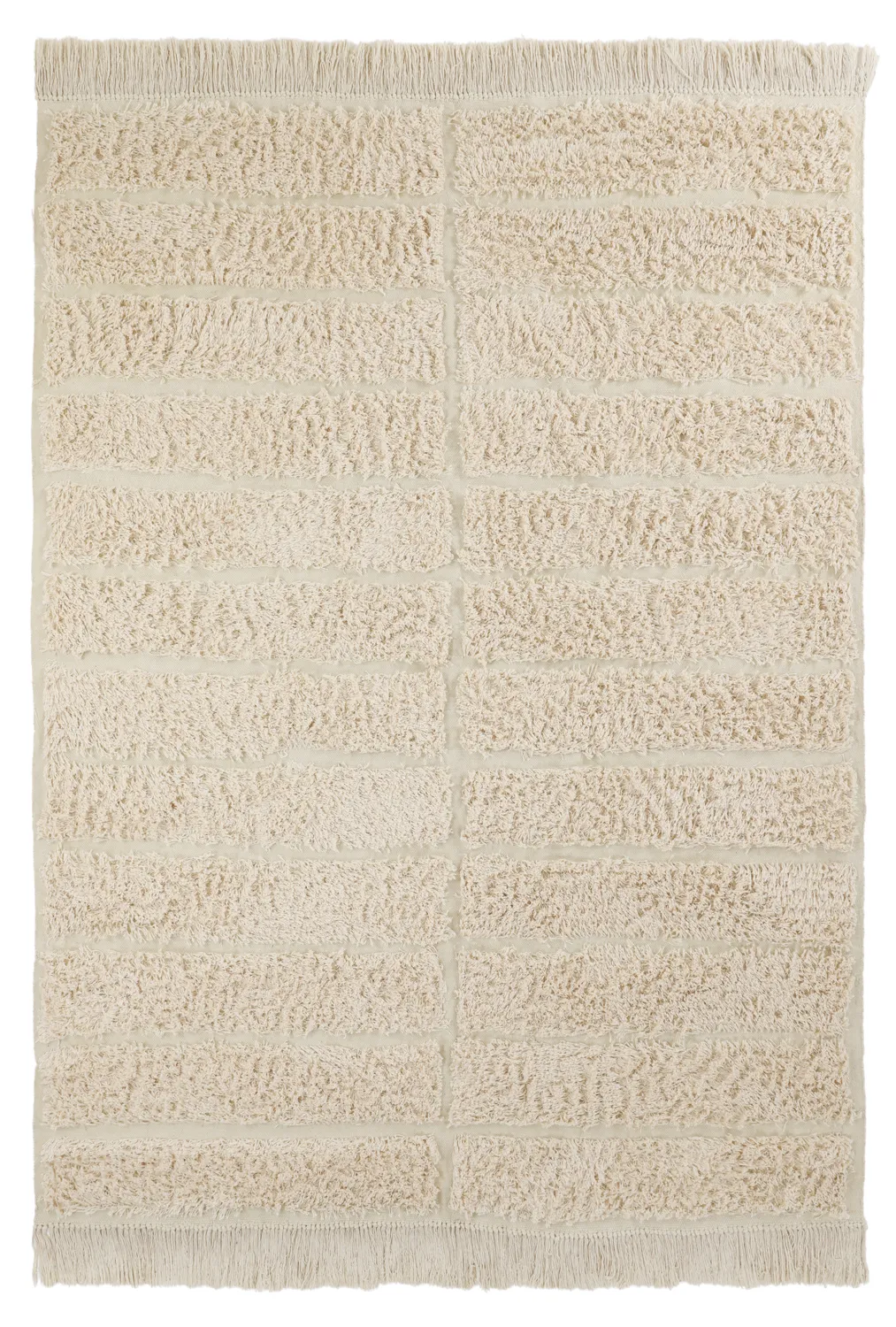 Tapis shaggy - Ikara Natural Cotton Shaggy (crème)