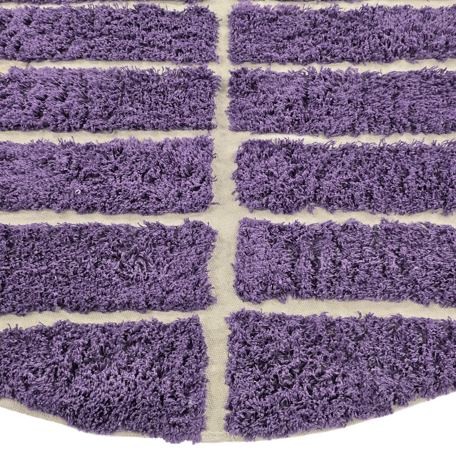 Tapis rond - Ikara Natural Cotton Shaggy (violet)