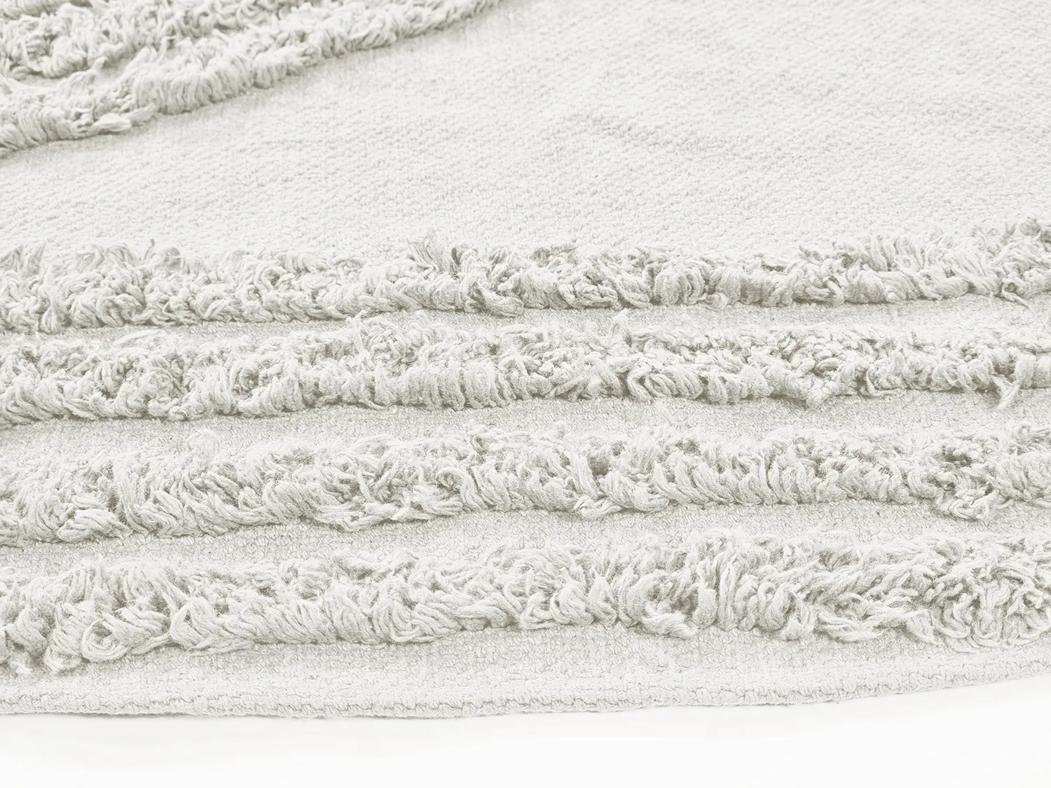 Tapis rond - Jovie Natural Cotton Shaggy (blanc cassé)