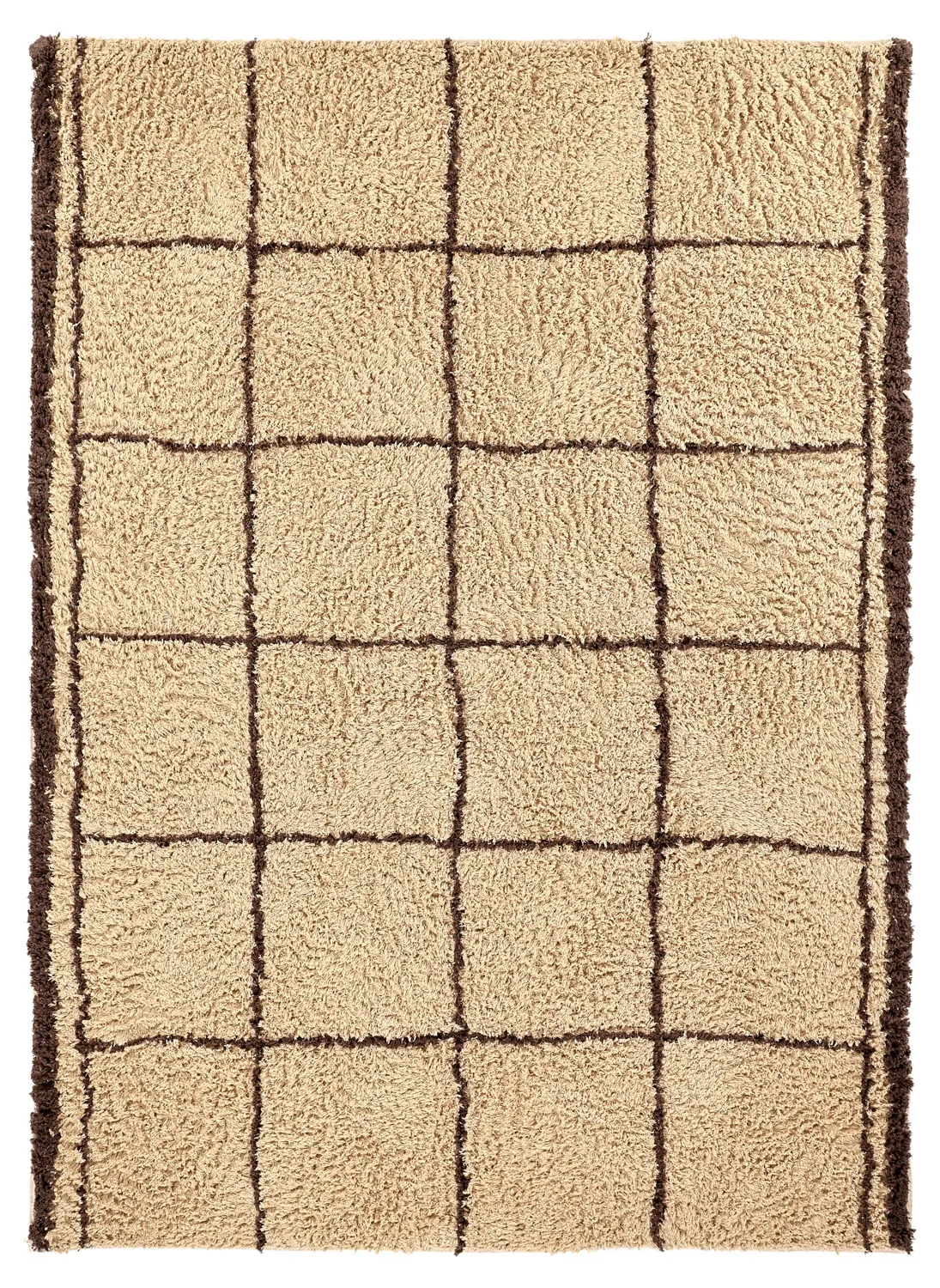 Tapis shaggy - Lana Natural Cotton Shaggy (beige/marron)