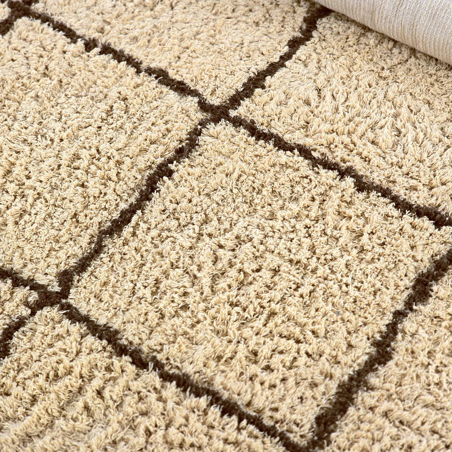 Tapis shaggy - Lana Natural Cotton Shaggy (beige/marron)