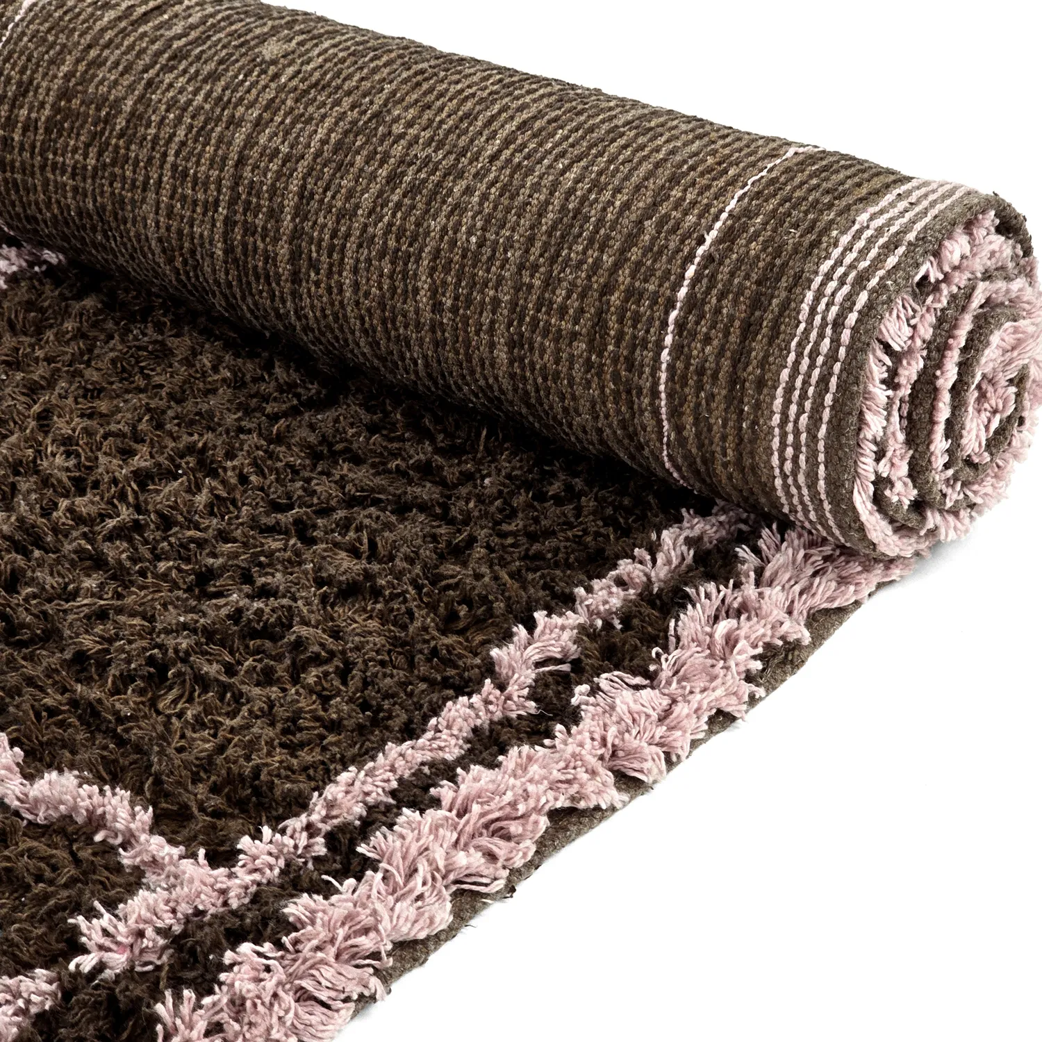 Tapis à poils longs - Lana Natural Cotton Shaggy (marron)