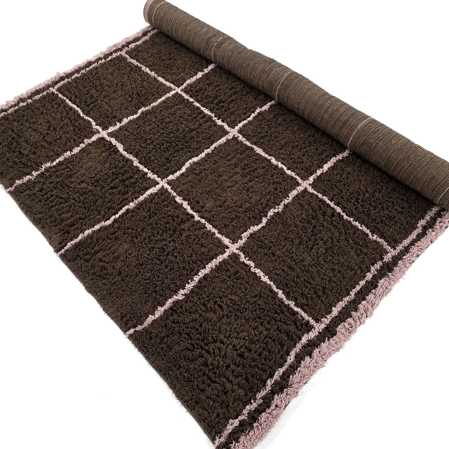 Tapis à poils longs - Lana Natural Cotton Shaggy (marron)