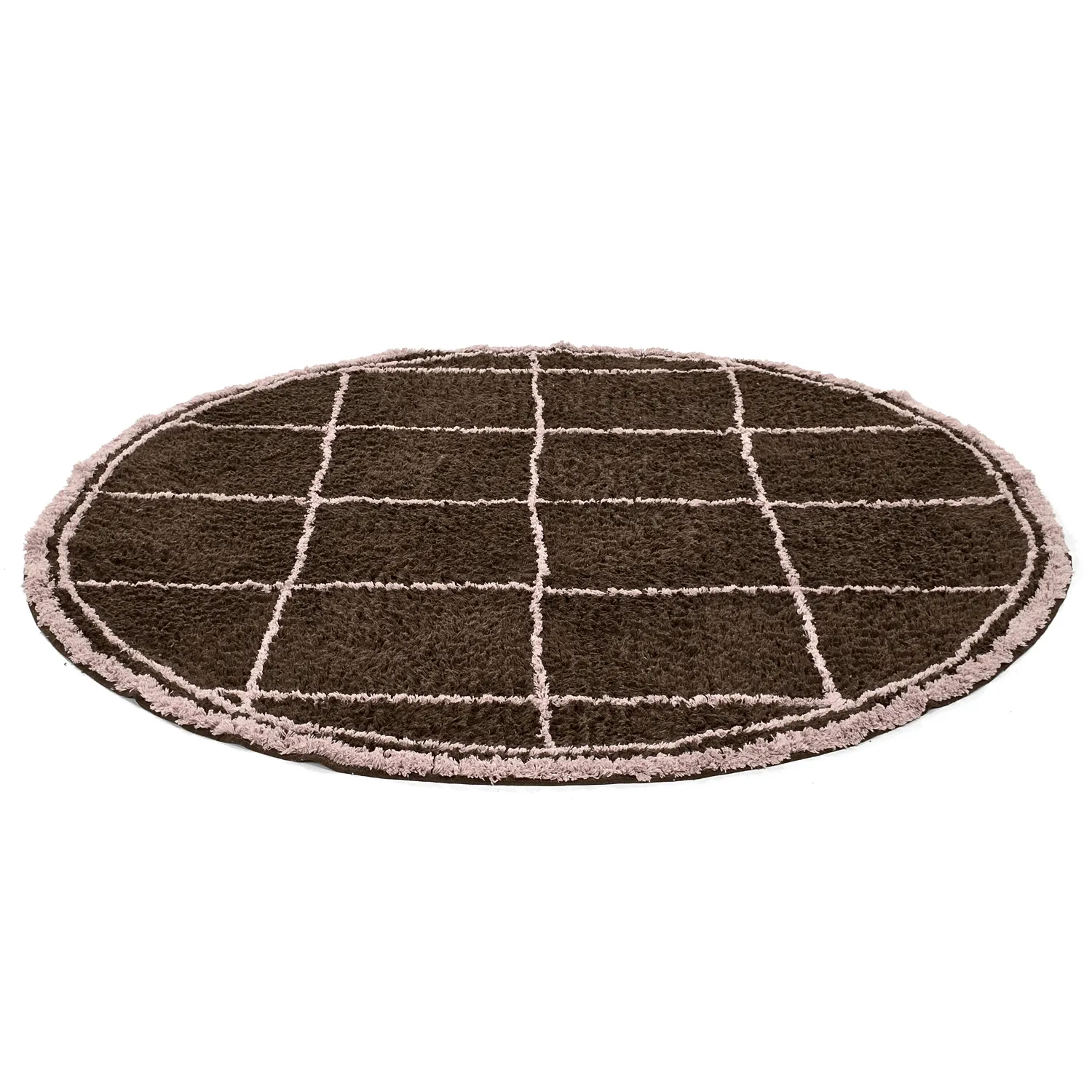 Tapis rond - Lana Natural Cotton Shaggy (marron)