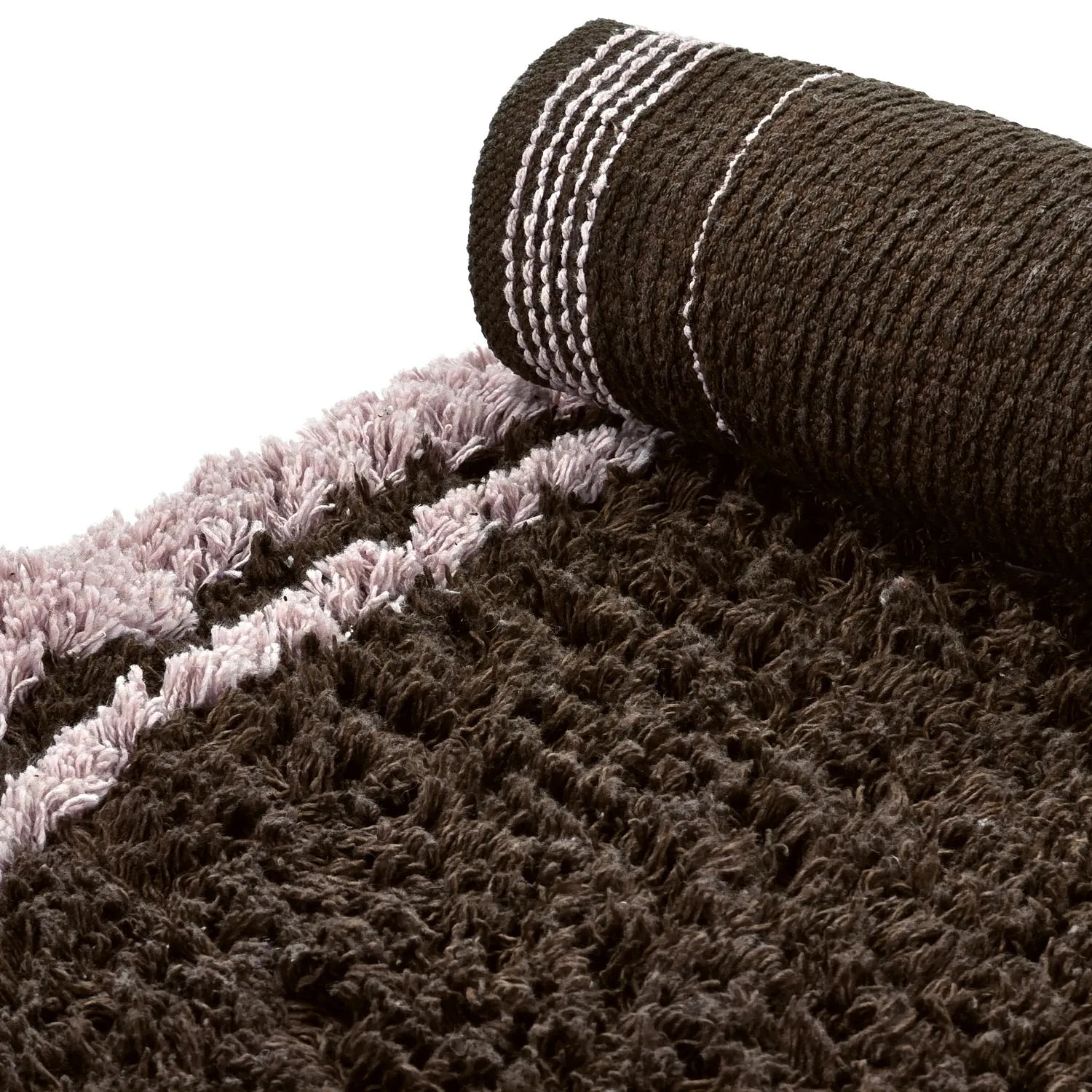 Tapis rond - Lana Natural Cotton Shaggy (marron)
