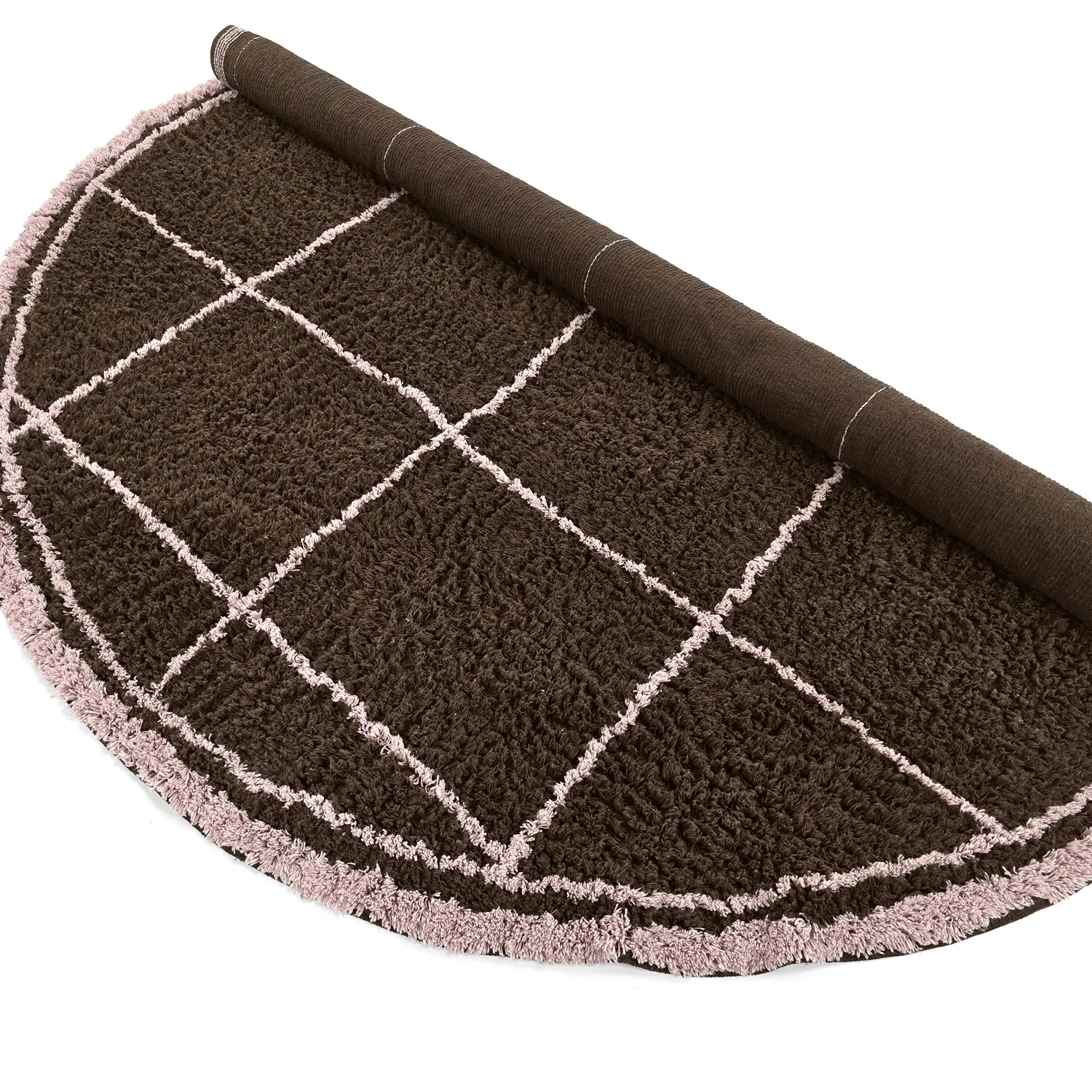Tapis rond - Lana Natural Cotton Shaggy (marron)