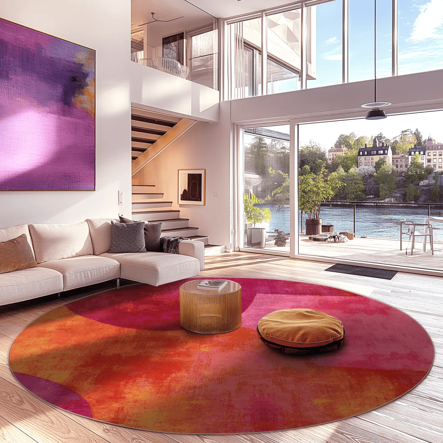 Tapis ronds - Lazio (rose)