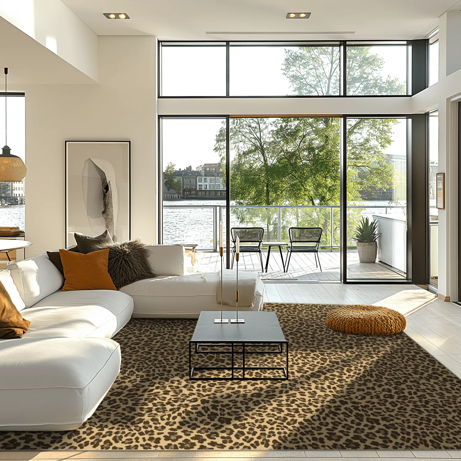 Tapis Wilton - Leopard (marron)