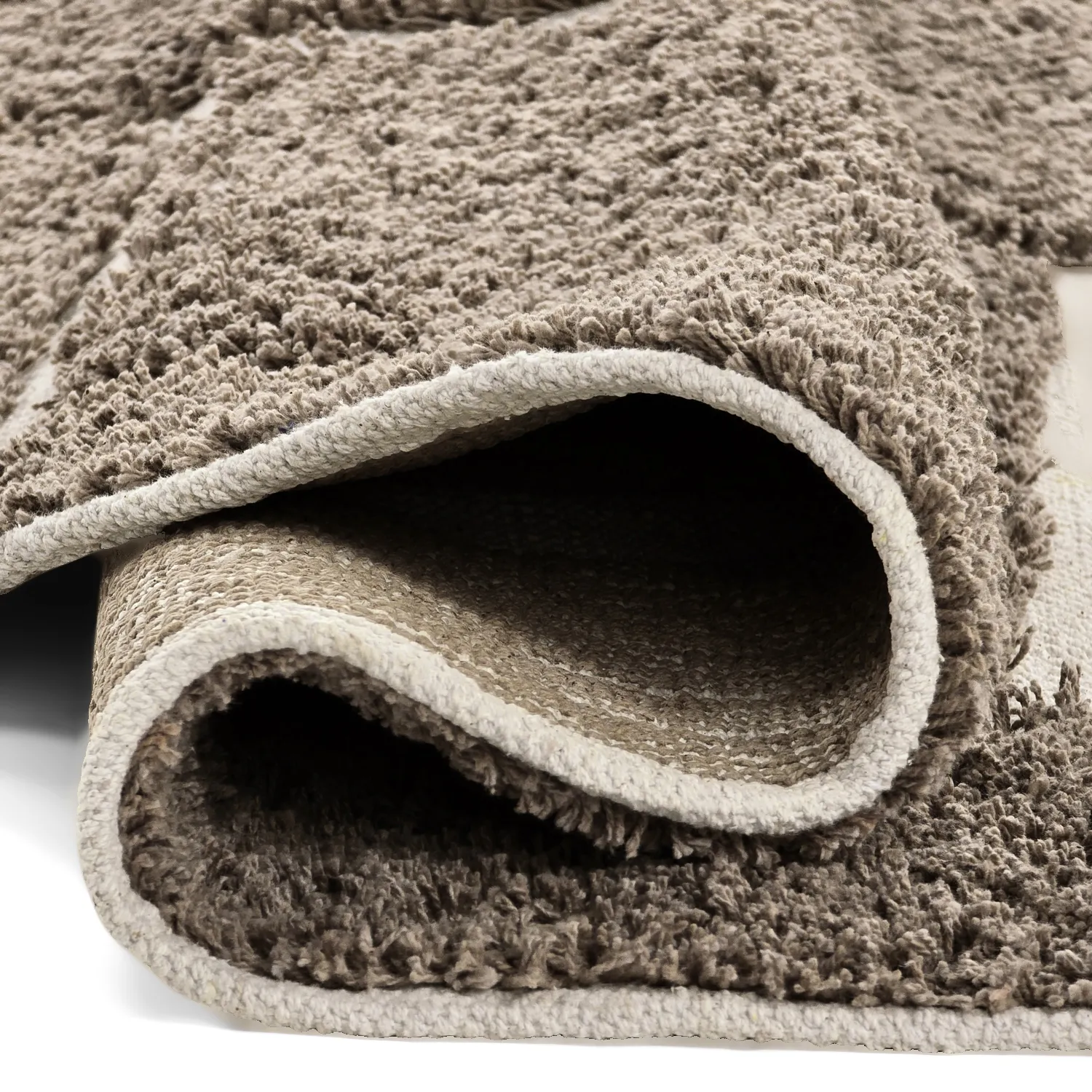 Tapis rond - Lindley Natural Cotton Shaggy (taupe/siva)
