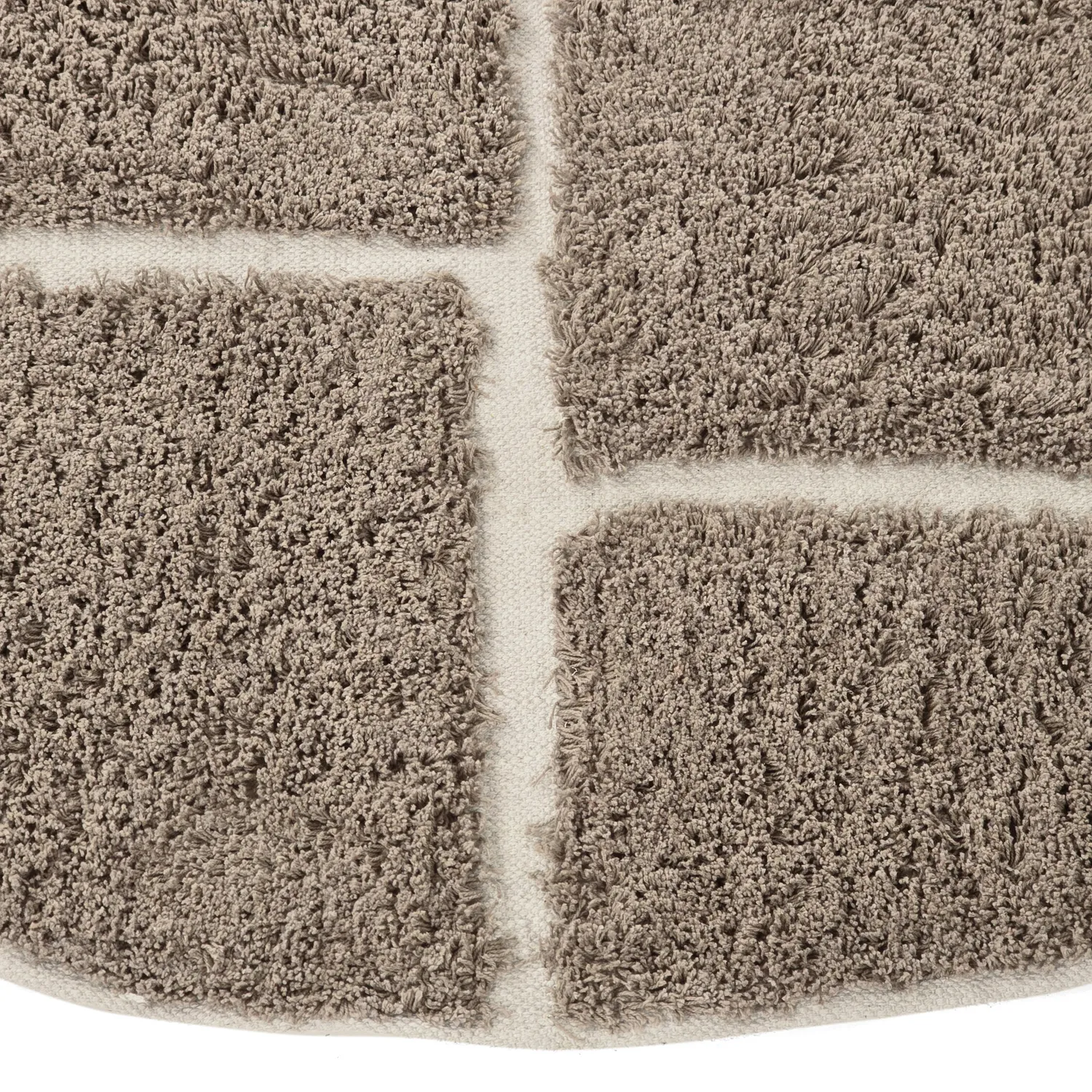 Tapis rond - Lindley Natural Cotton Shaggy (taupe/siva)