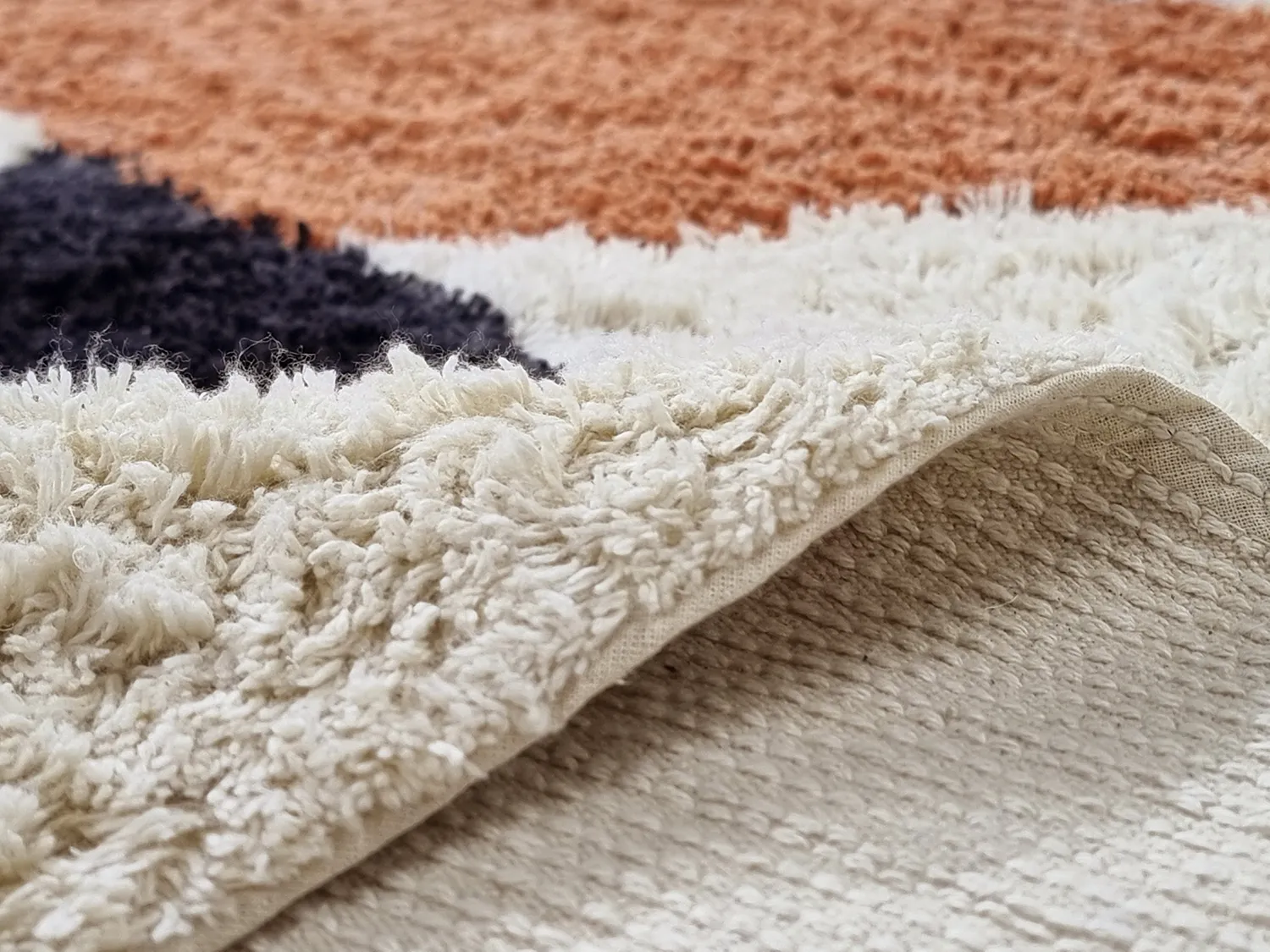 Tapis à poils longs - Mantona Natural Cotton Shaggy (multi)