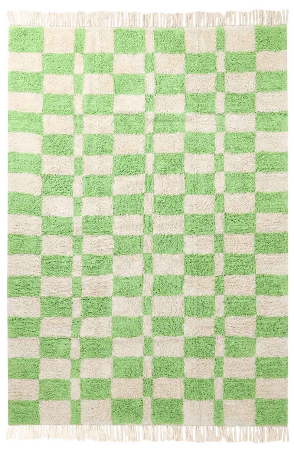 Tapis shaggy - Maranello Natural Cotton Shaggy (vert)
