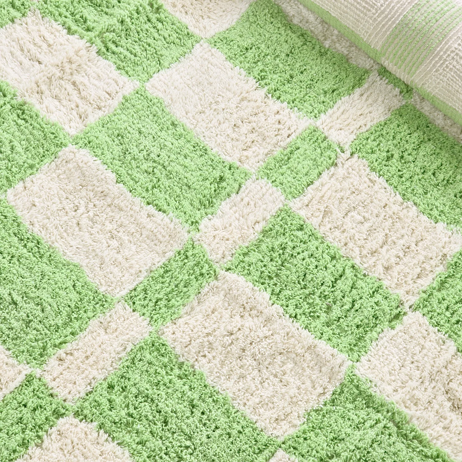 Tapis shaggy - Maranello Natural Cotton Shaggy (vert)