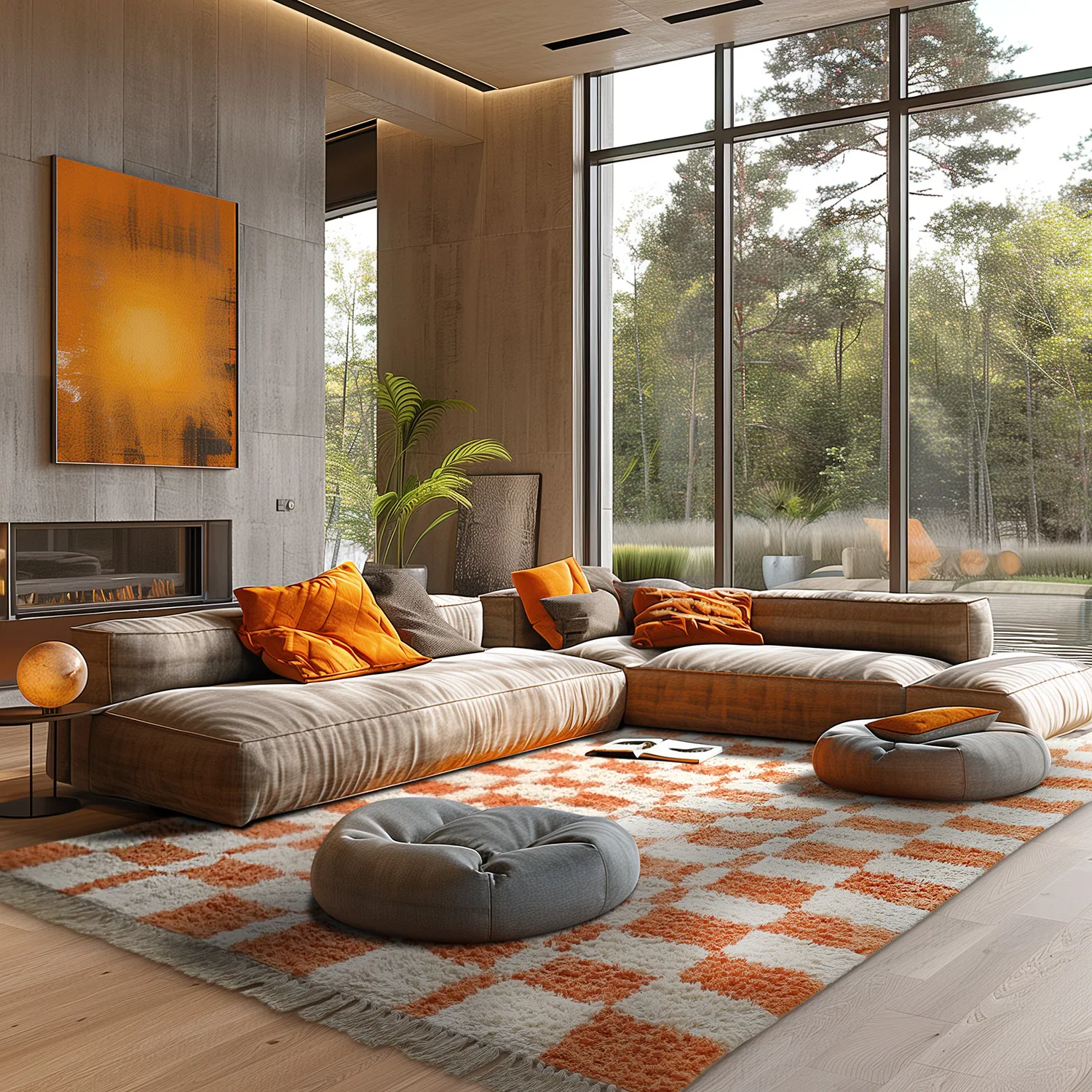 Tapis shaggy - Maranello Natural Cotton Shaggy (orange)