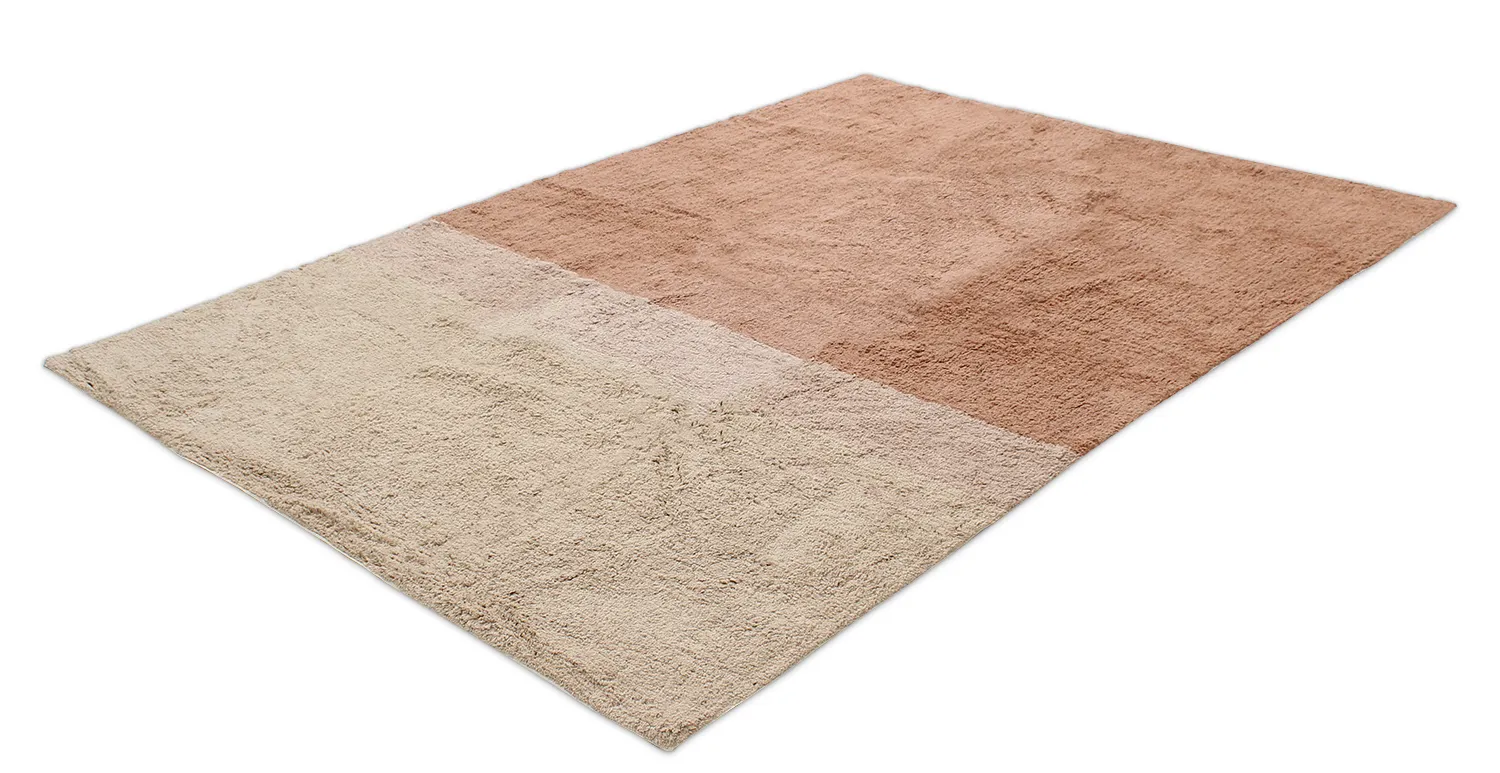Tapis à poils longs - Mareto Natural Cotton Shaggy (marron)