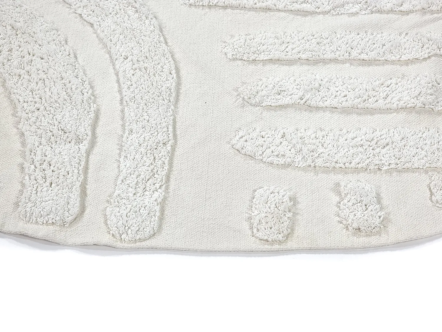 Tapis rond - Margo Natural Cotton Shaggy (blanc cassé)