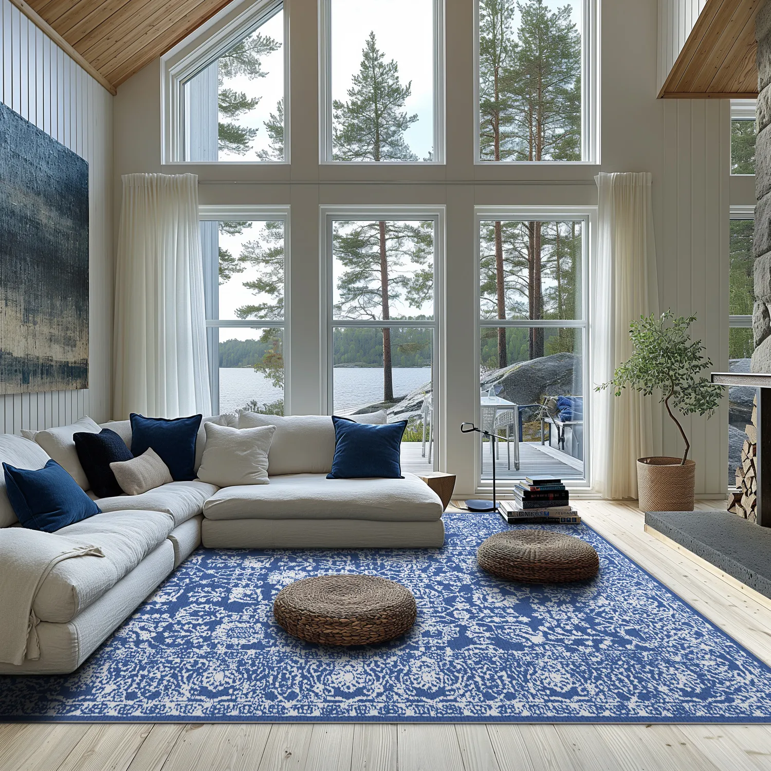 Tapis Wilton - Menfi (bleu)