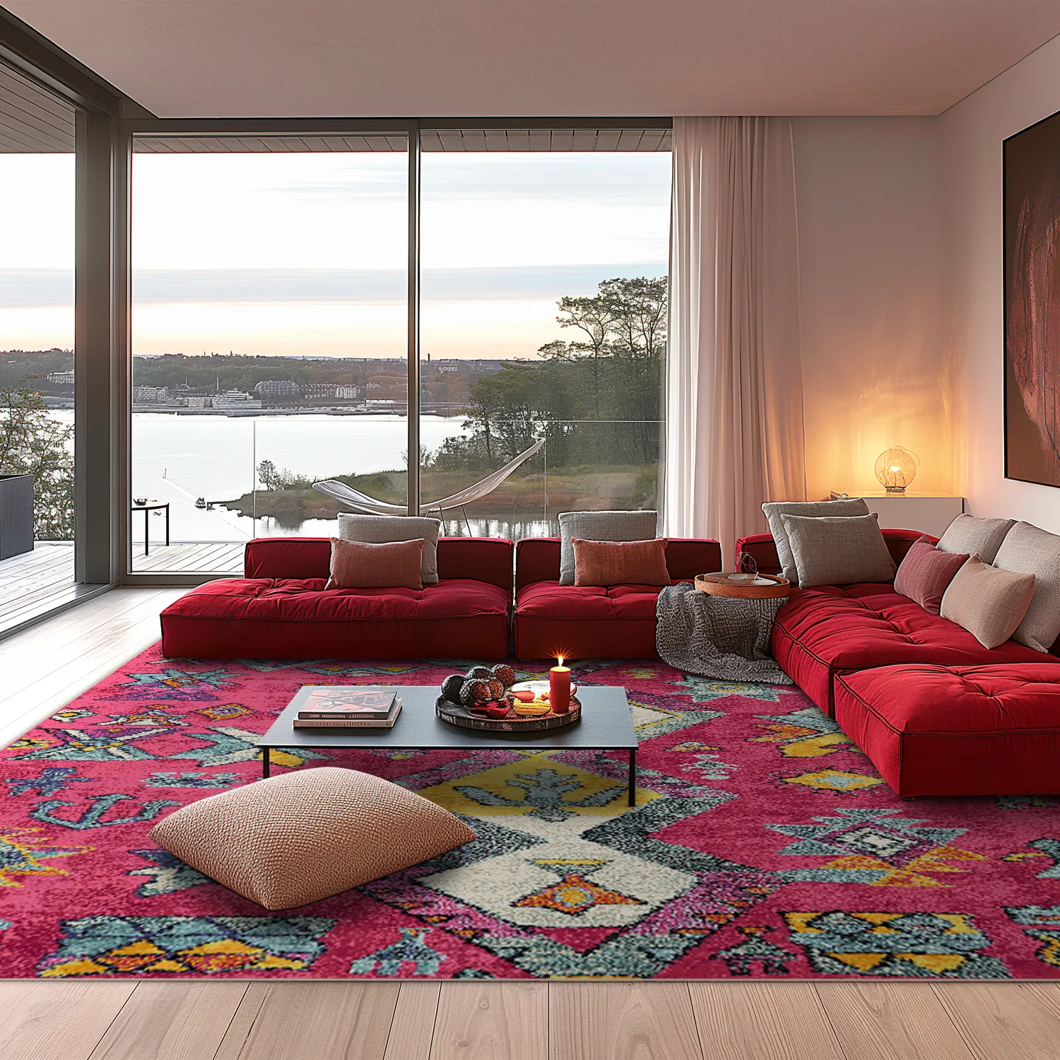 Tapis Wilton - Misare (rose/multicolore)