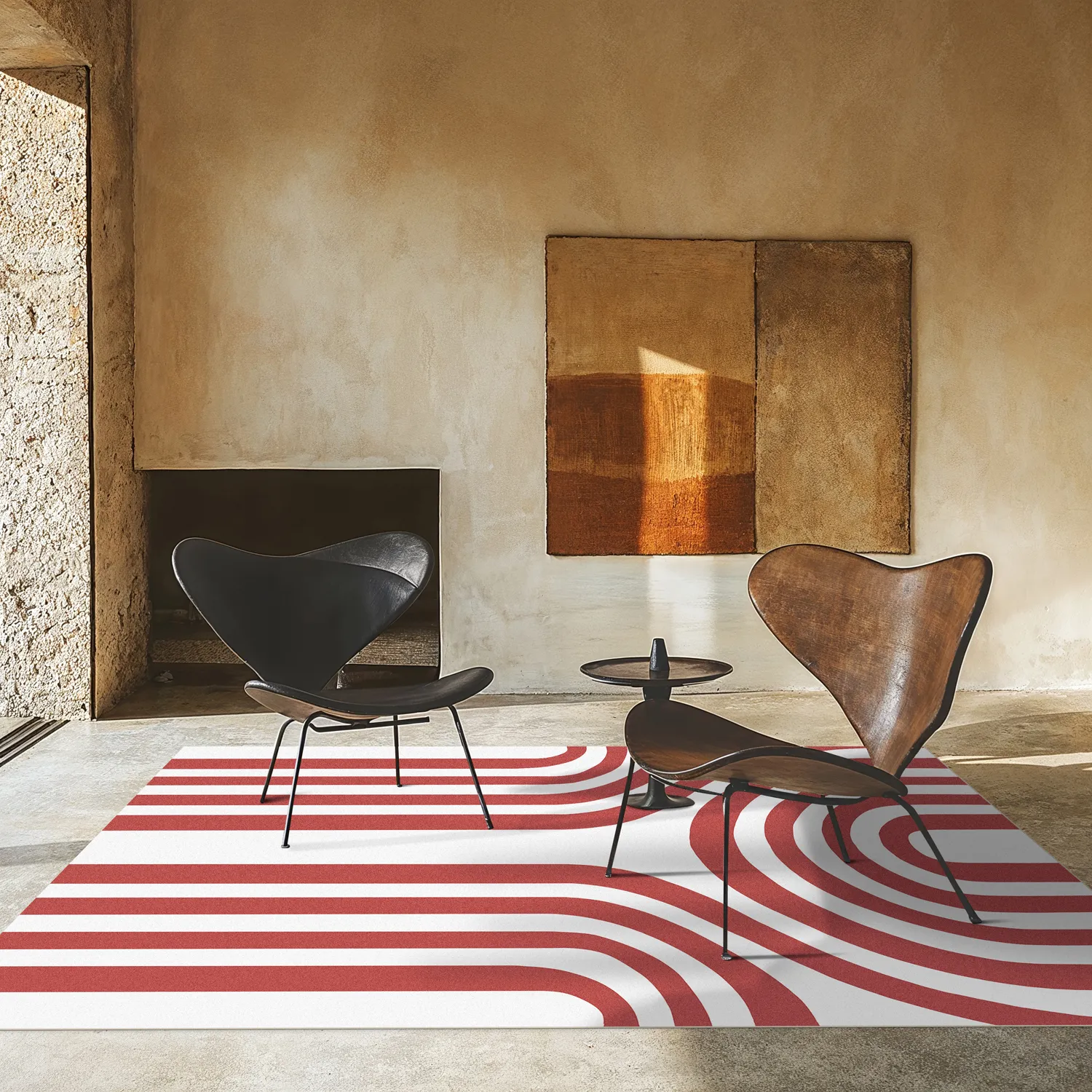 Tapis Wilton - Obidos (rouge/blanc)