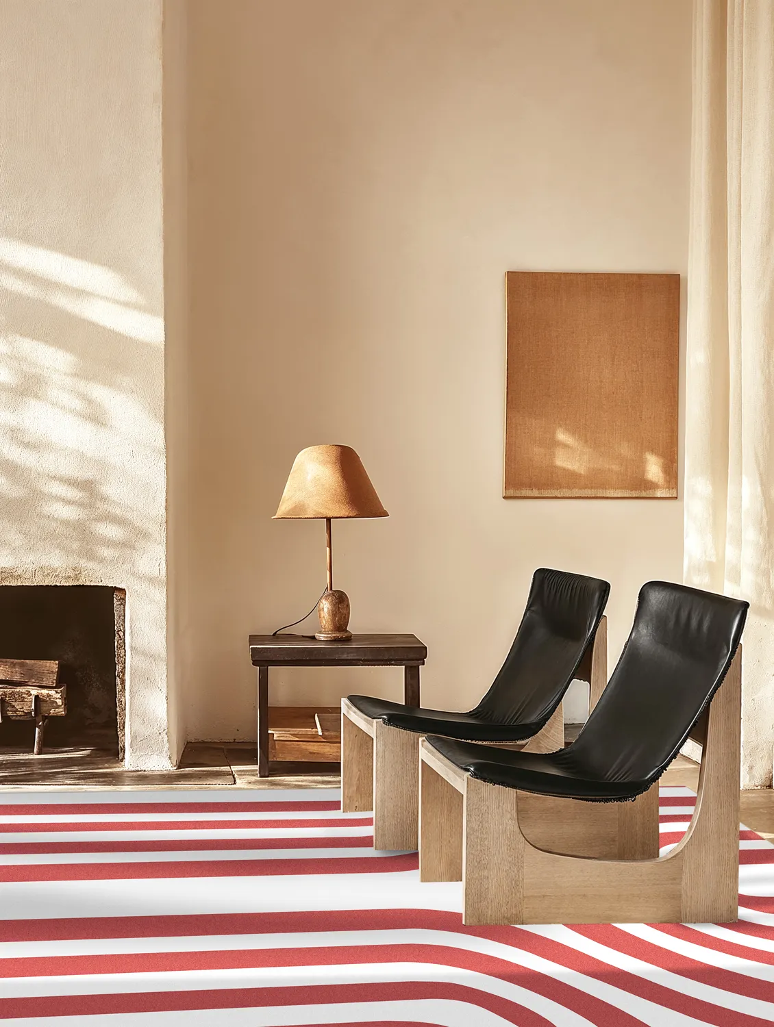 Tapis Wilton - Obidos (rouge/blanc)