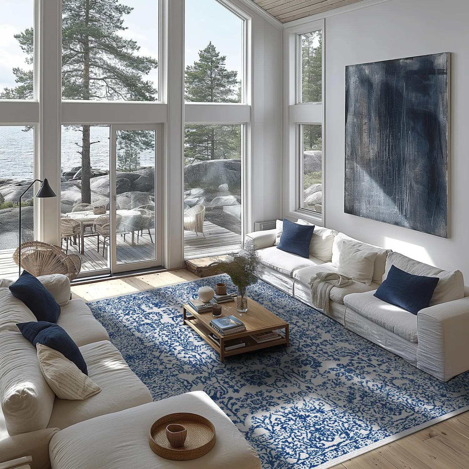 Tapis Wilton - Perouges (bleu)