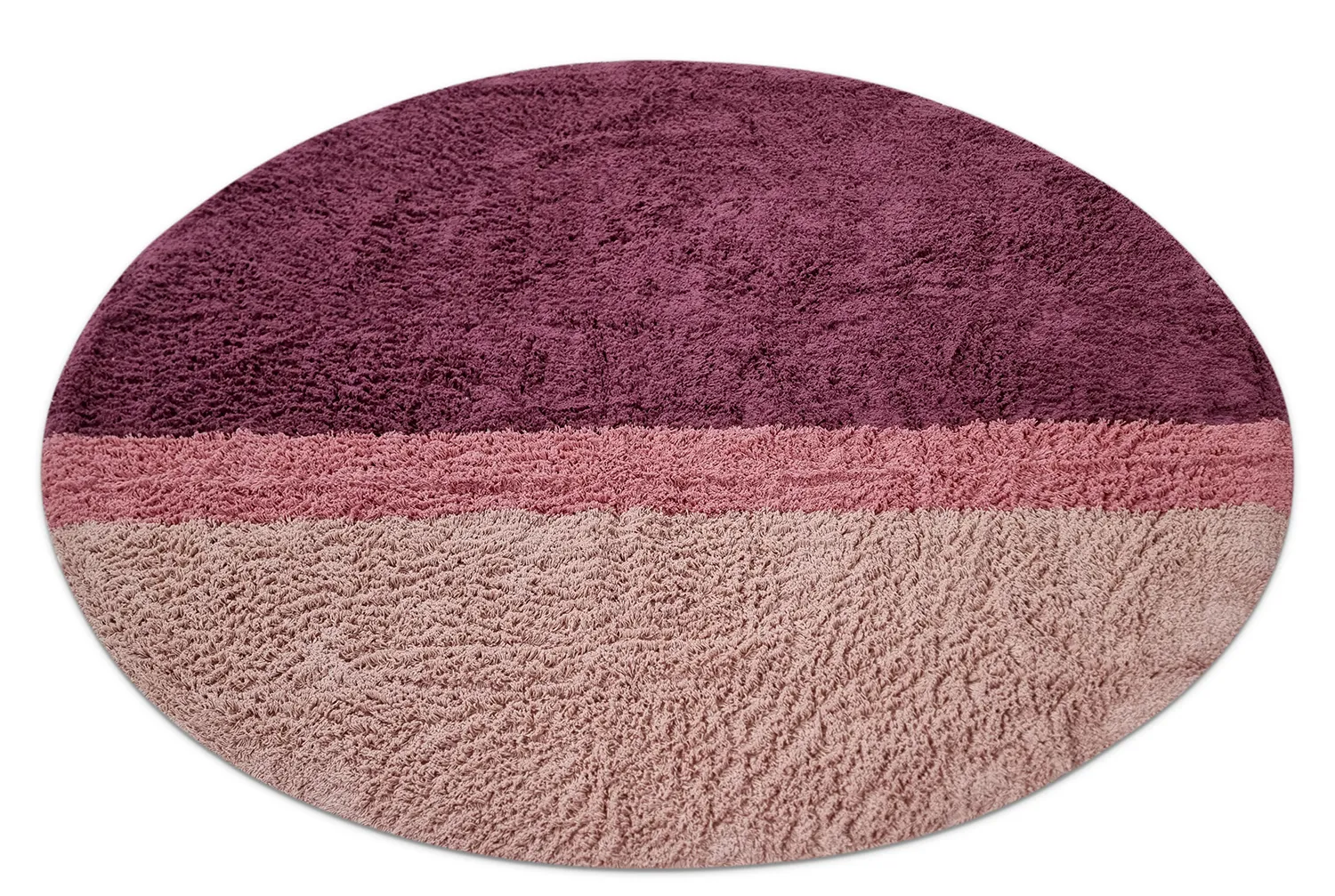 Tapis rond - Pione Natural Cotton Shaggy (rose)
