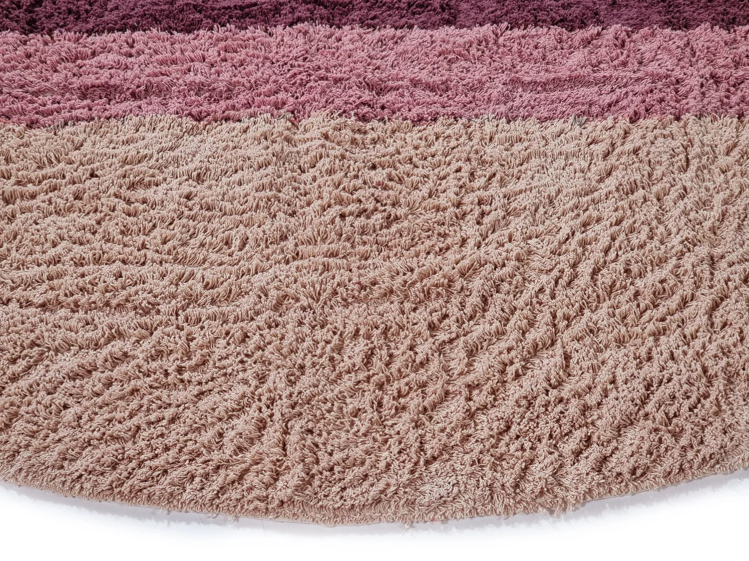 Tapis rond - Pione Natural Cotton Shaggy (rose)
