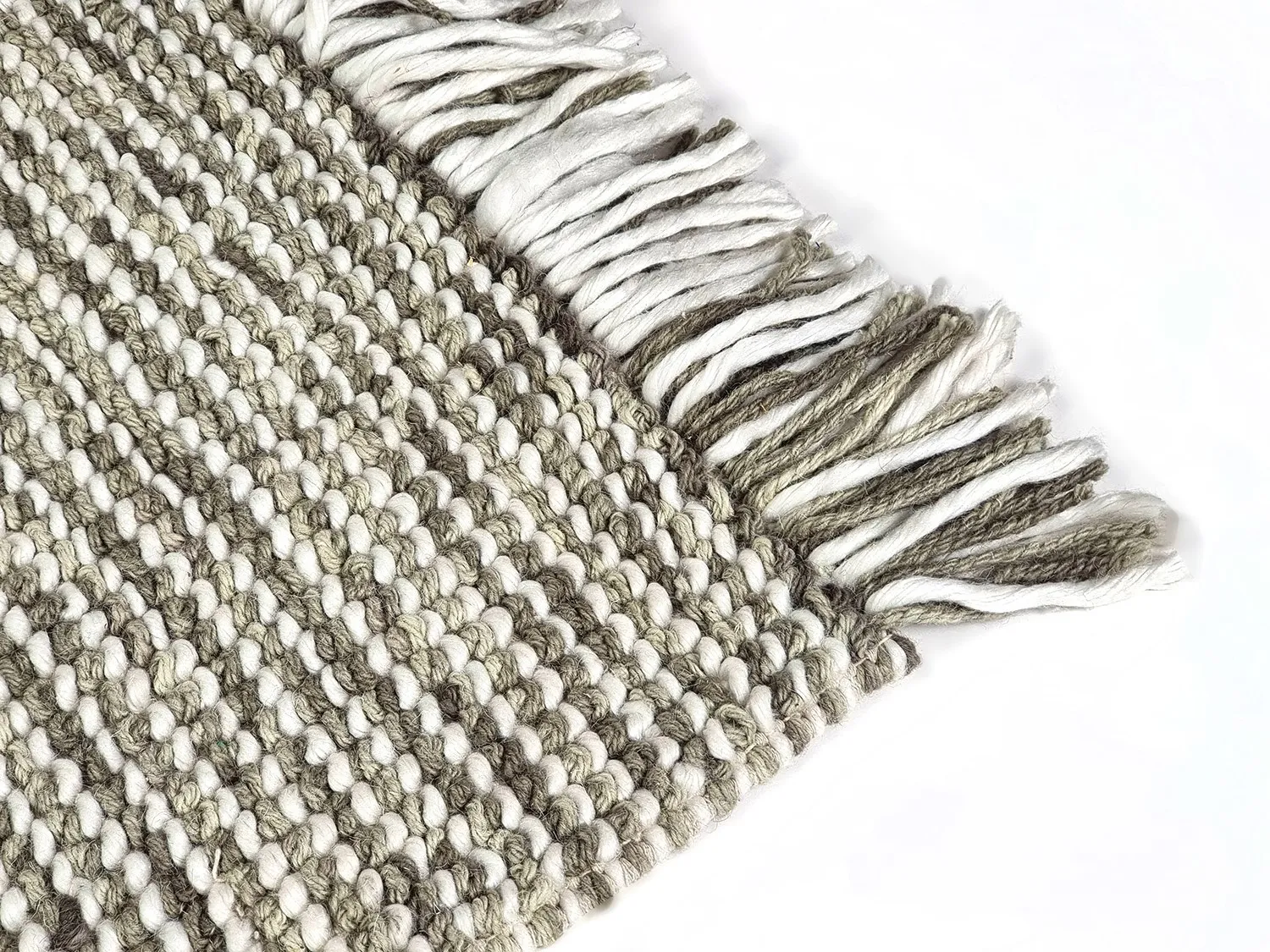 Tapis en laine - Plockton (gris/blanc/vert)
