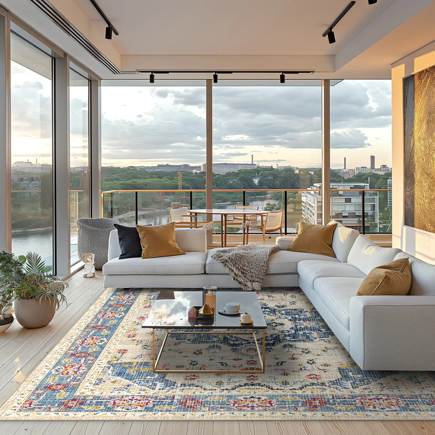 Tapis Wilton - Siliana (bleu)