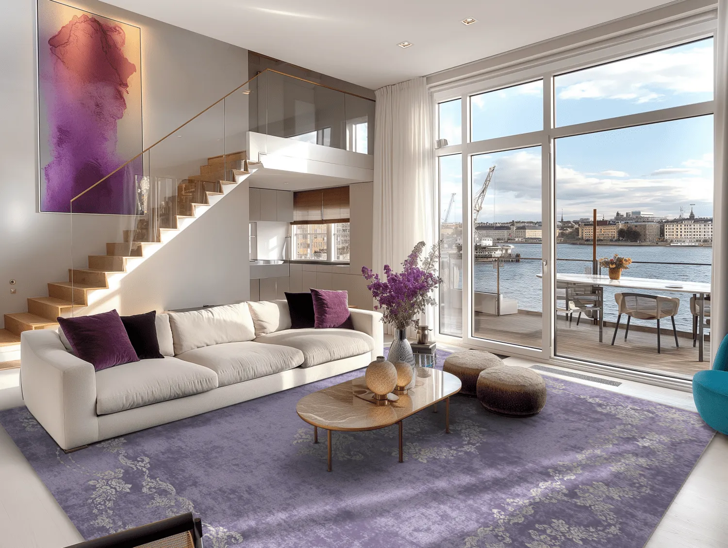 Tapis Wilton - Taknis (violet clair)