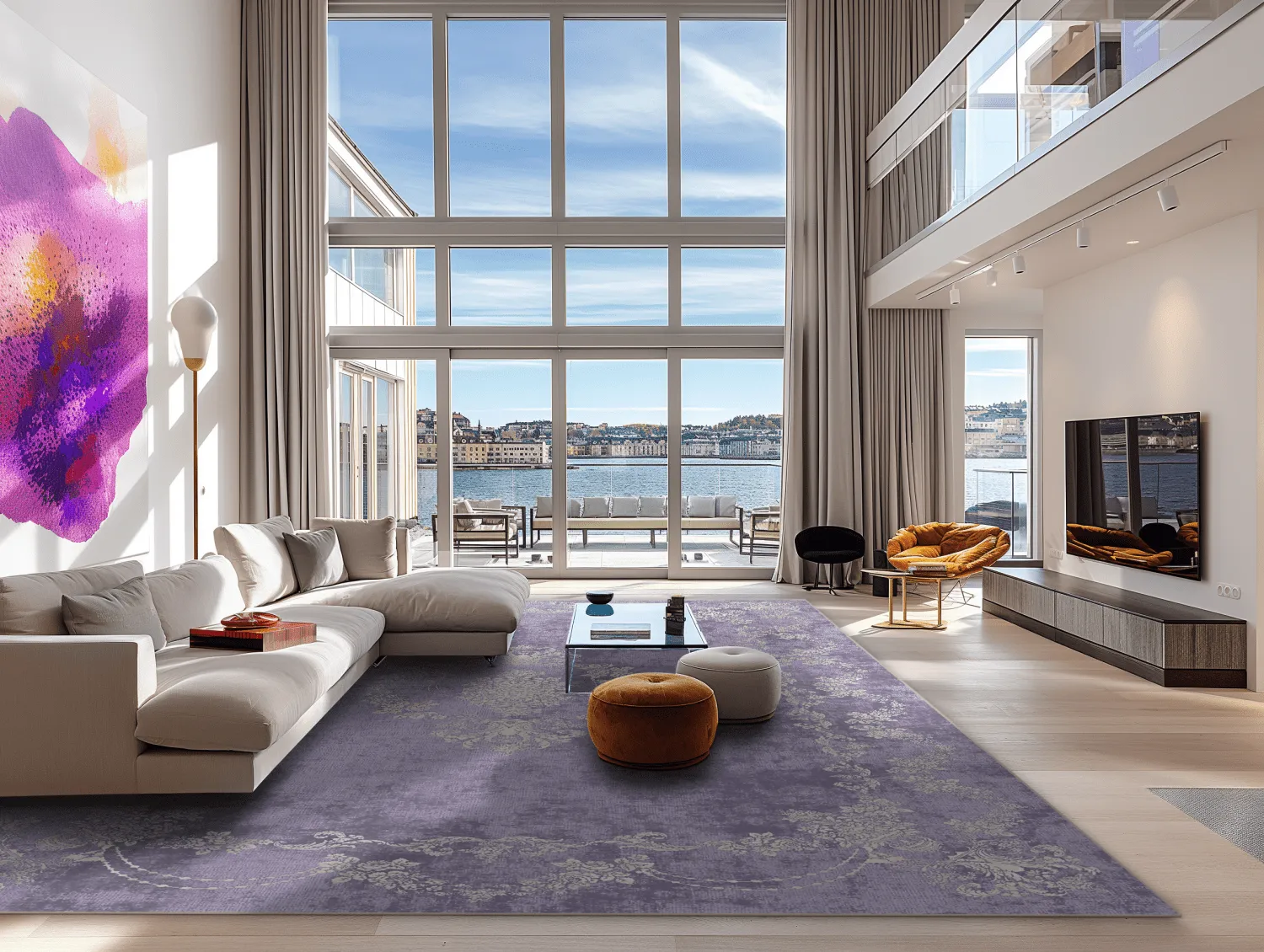Tapis Wilton - Taknis (violet clair)