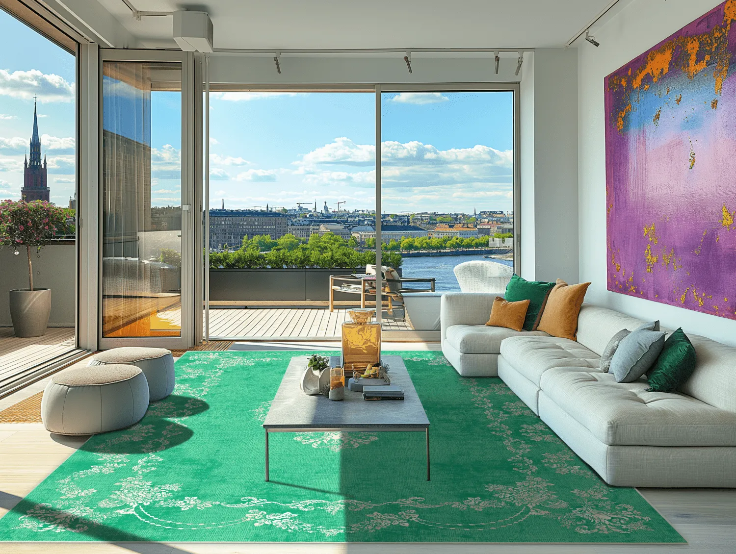 Tapis Wilton - Taknis (vert menthe)