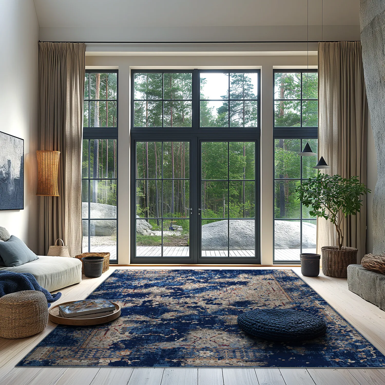 Tapis Wilton - Temima (bleu)