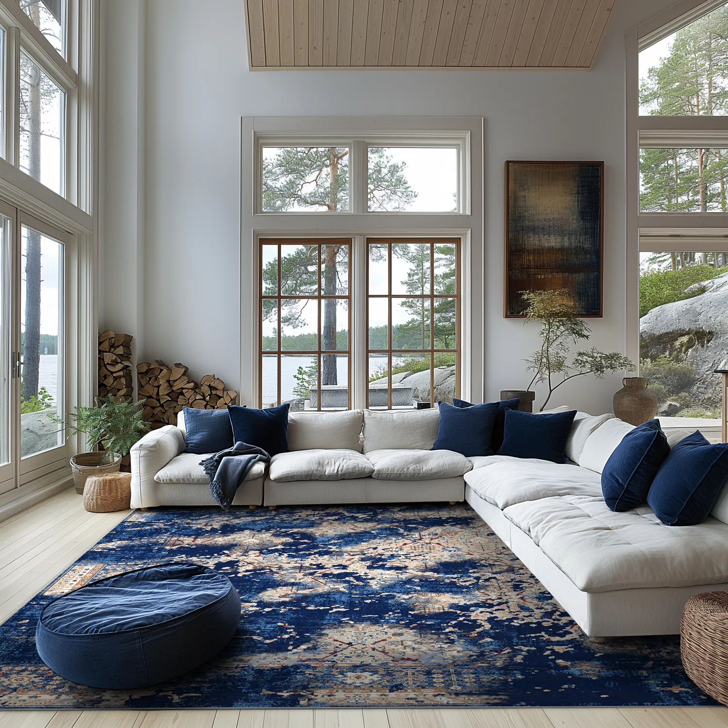 Tapis Wilton - Temima (bleu)