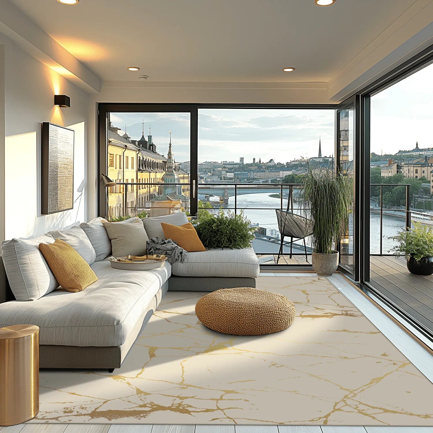 Tapis Wilton - Vieste (beige/doré)
