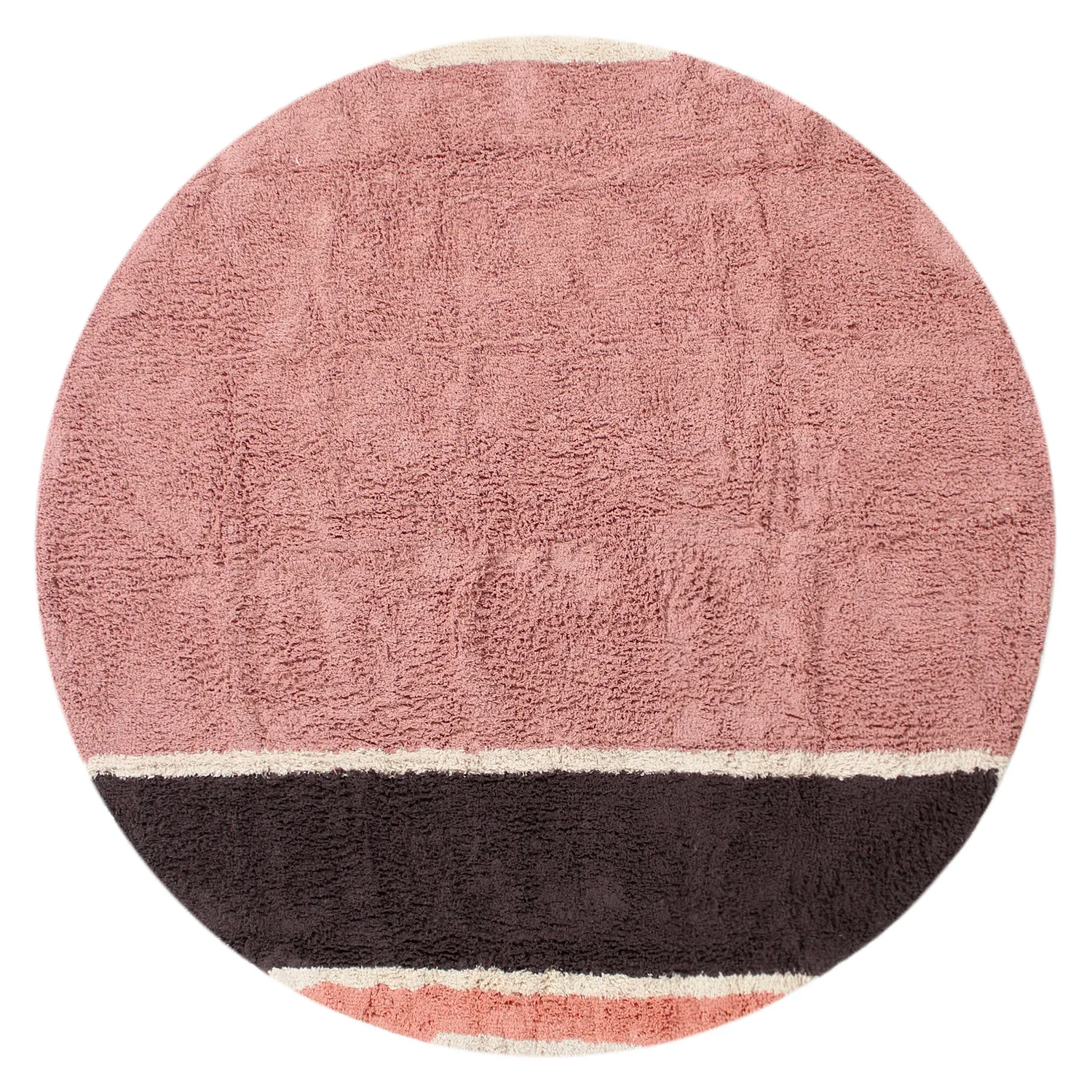 Tapis rond - Vinci Natural Cotton Shaggy (rose)