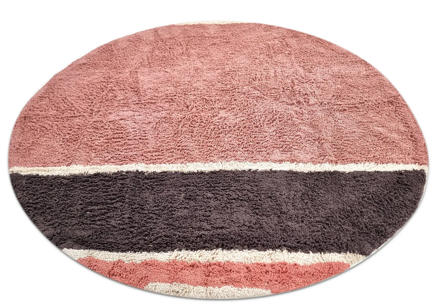 Tapis rond - Vinci Natural Cotton Shaggy (rose)