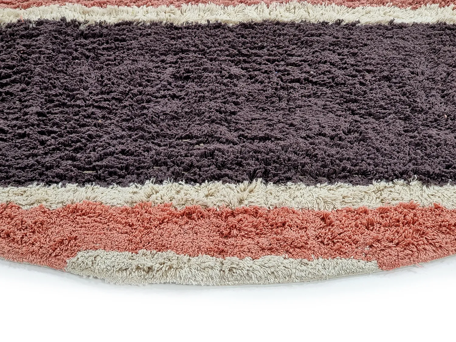 Tapis rond - Vinci Natural Cotton Shaggy (rose)