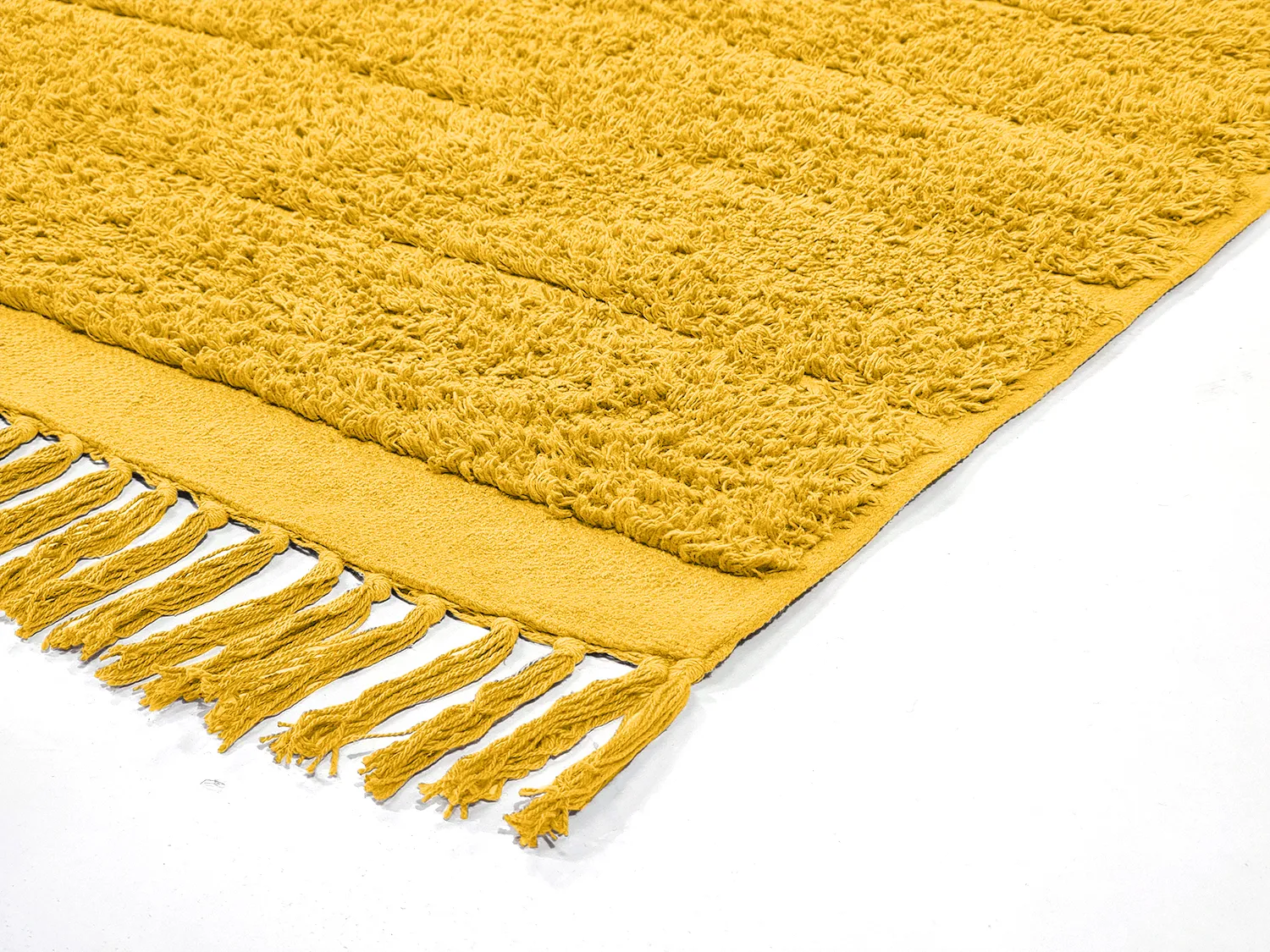 Tapis shaggy - Willow Natural Cotton Shaggy (jaune)