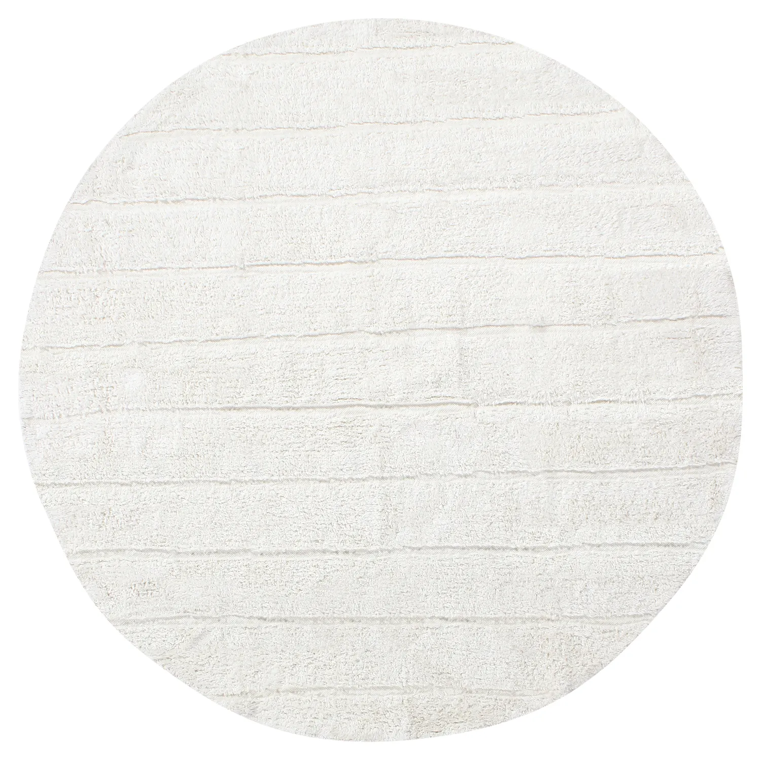 Tapis rond - Willow Natural Cotton Shaggy (blanc cassé)