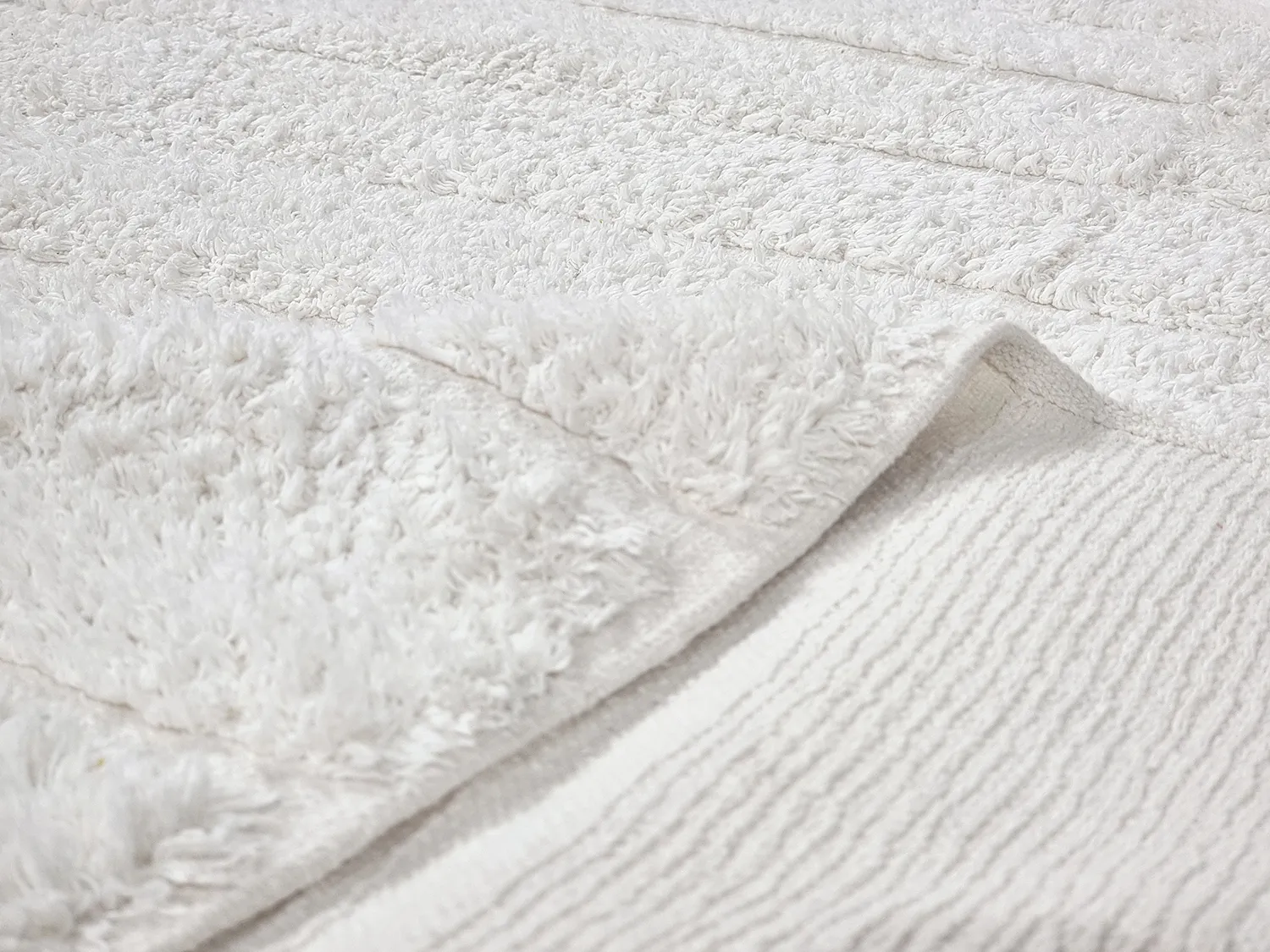 Tapis rond - Willow Natural Cotton Shaggy (blanc cassé)