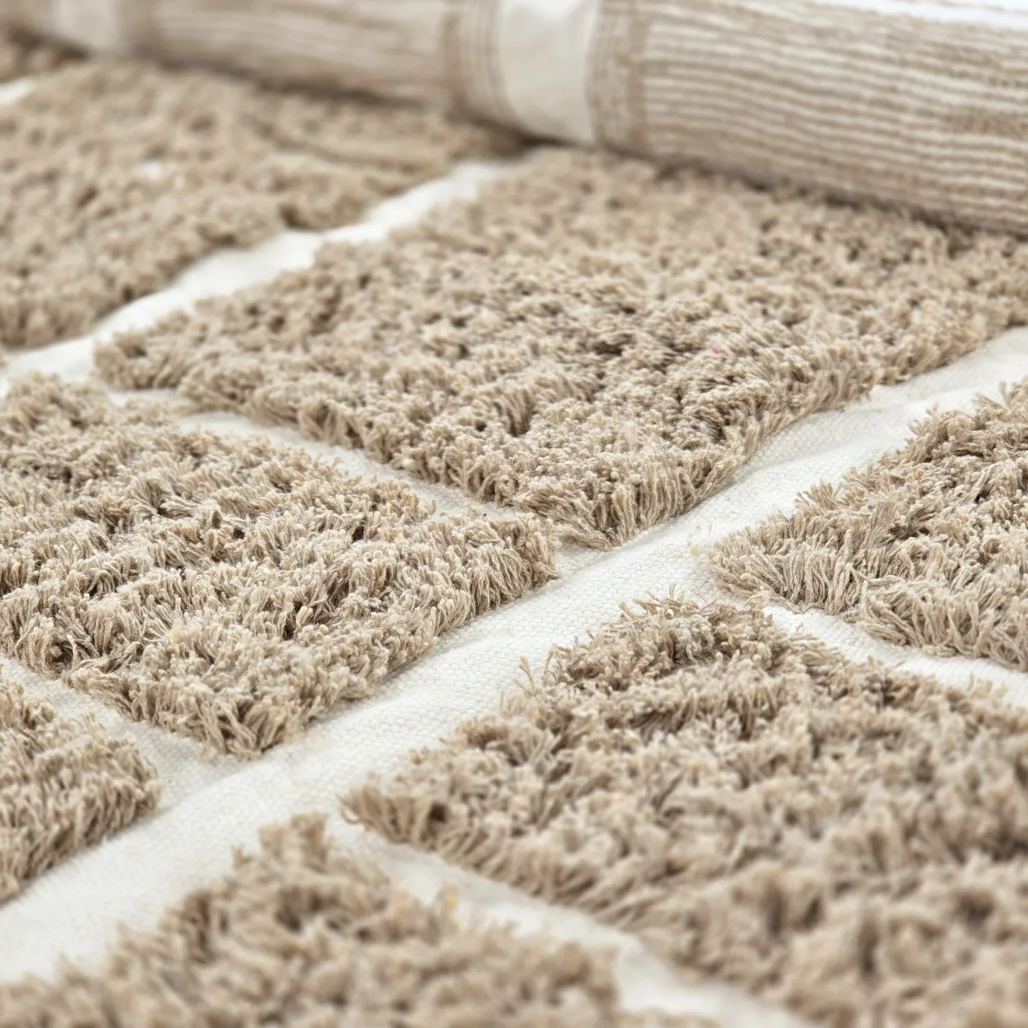 Tapis rond - Zola Natural Cotton Shaggy (beige)