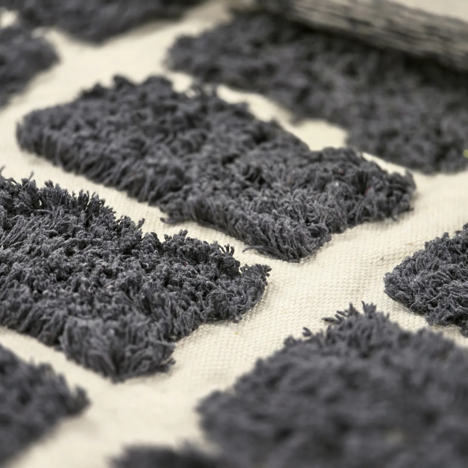 Tapis à poils longs - Zola Natural Cotton Shaggy (gris foncé)