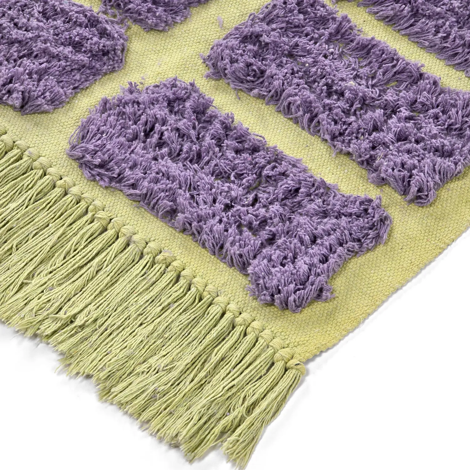Tapis à poils longs - Zola Natural Cotton Shaggy (violet)