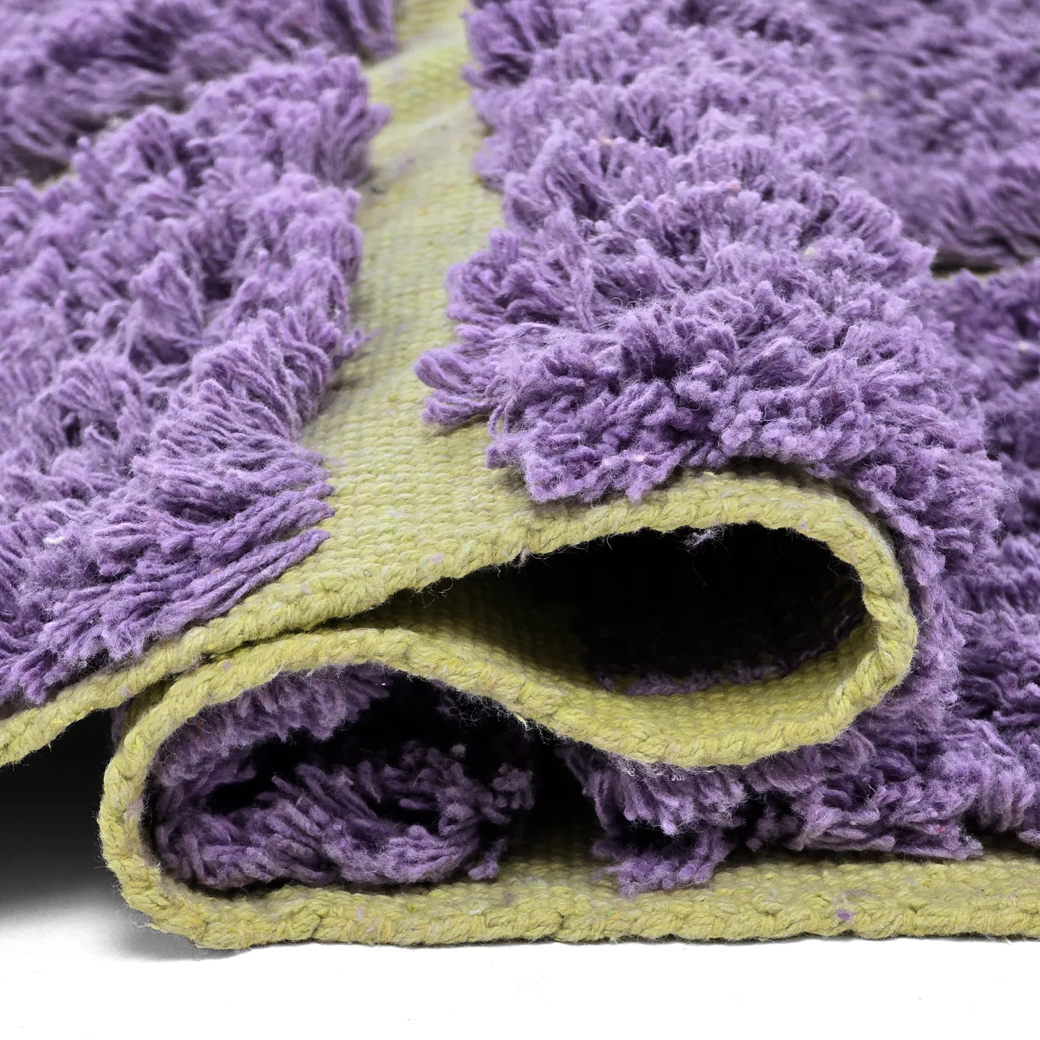 Tapis à poils longs - Zola Natural Cotton Shaggy (violet)