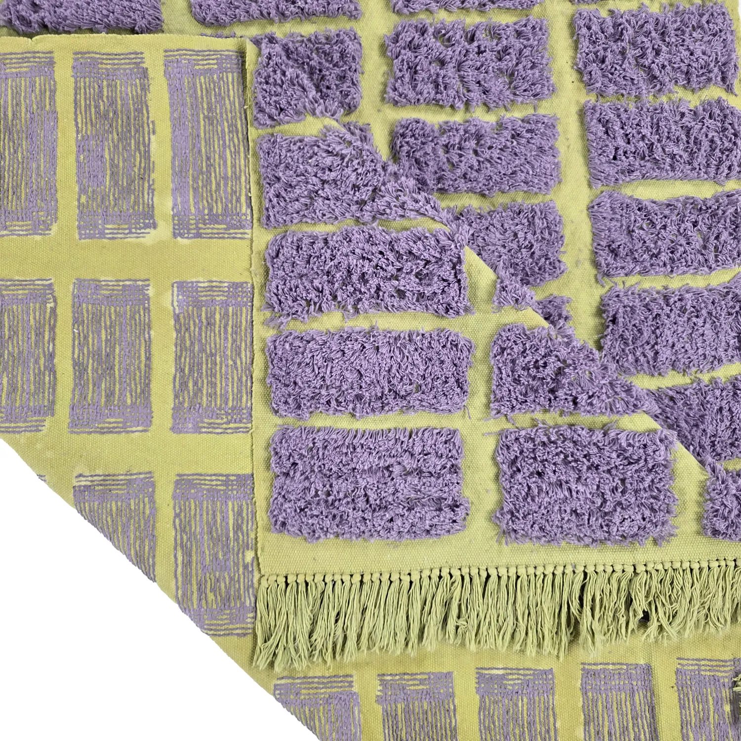 Tapis à poils longs - Zola Natural Cotton Shaggy (violet)