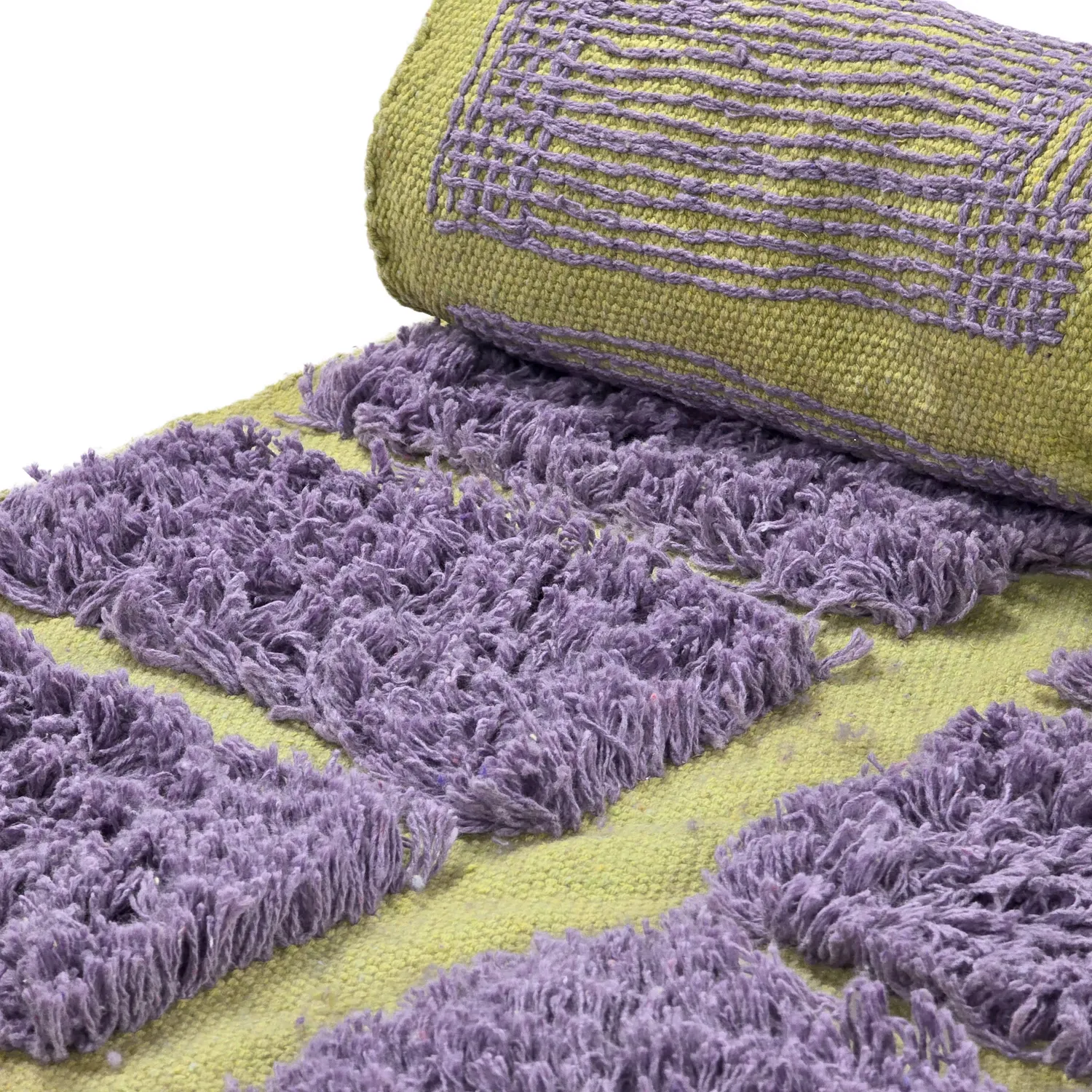 Tapis à poils longs - Zola Natural Cotton Shaggy (violet)