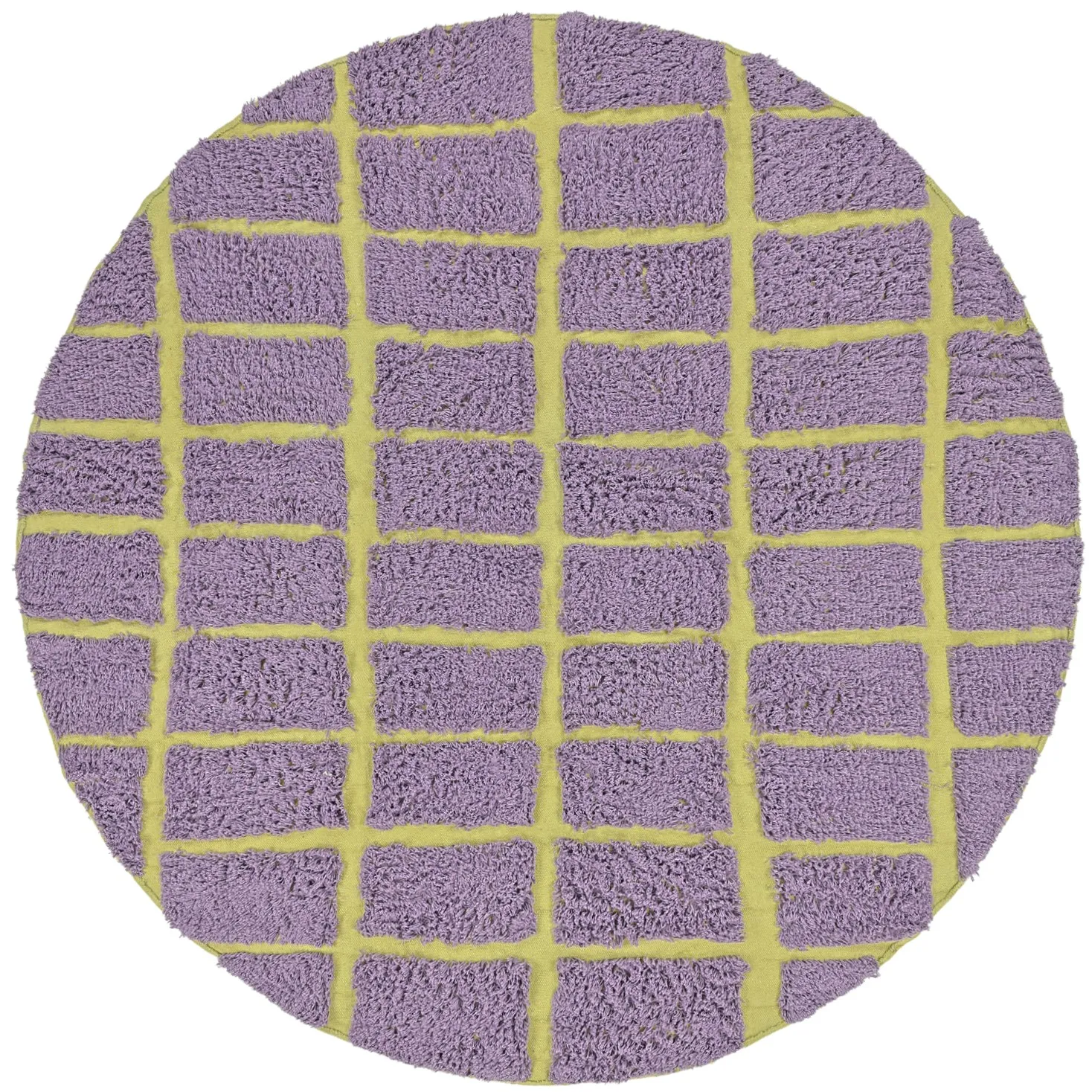 Tapis rond - Zola Natural Cotton Shaggy (violet)
