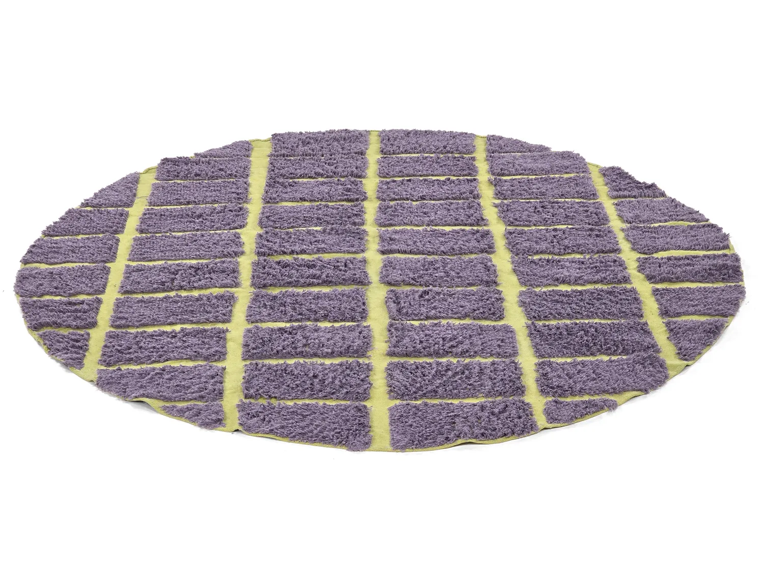 Tapis rond - Zola Natural Cotton Shaggy (violet)